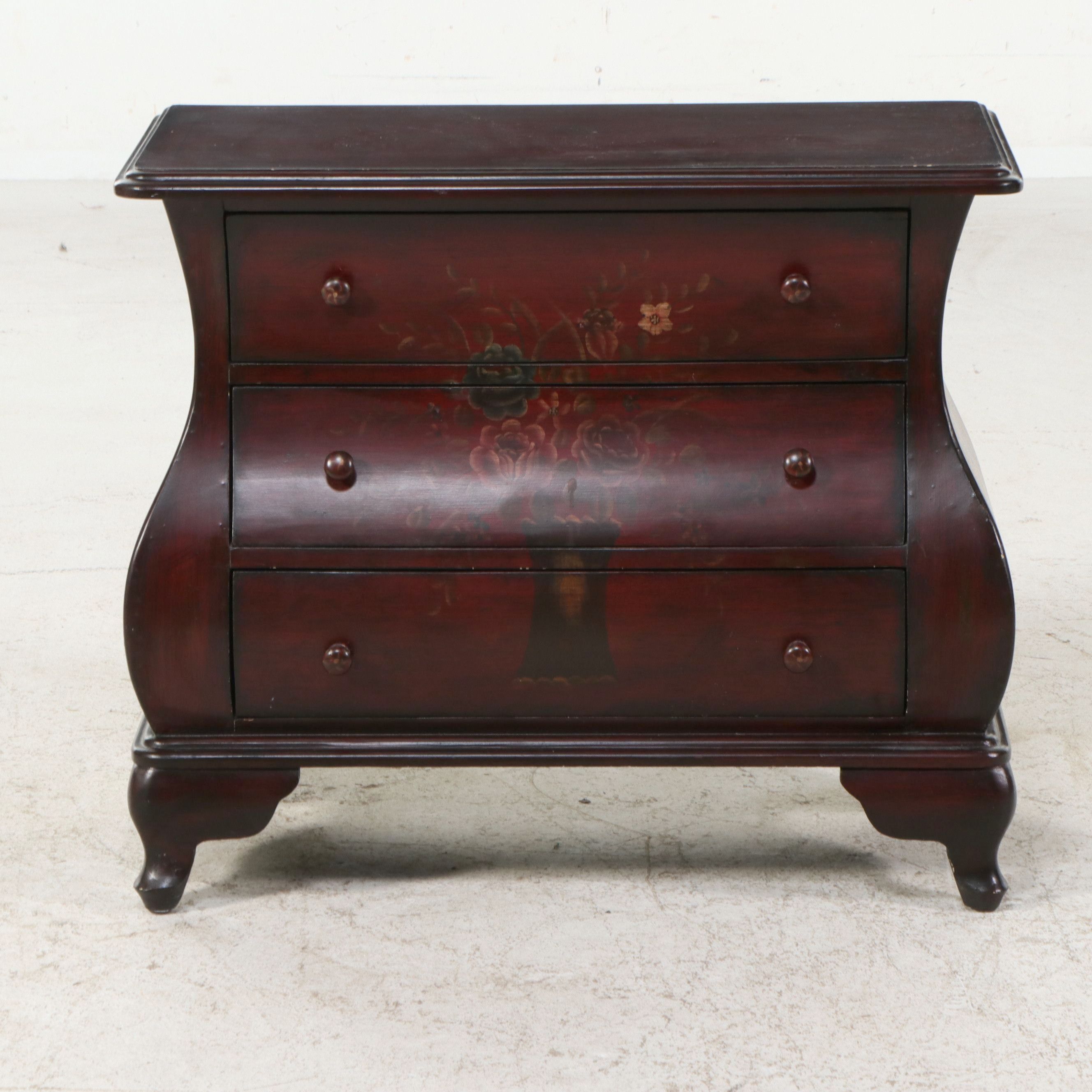 Stein World "Painted Treasures" Bombé Chest of Drawers