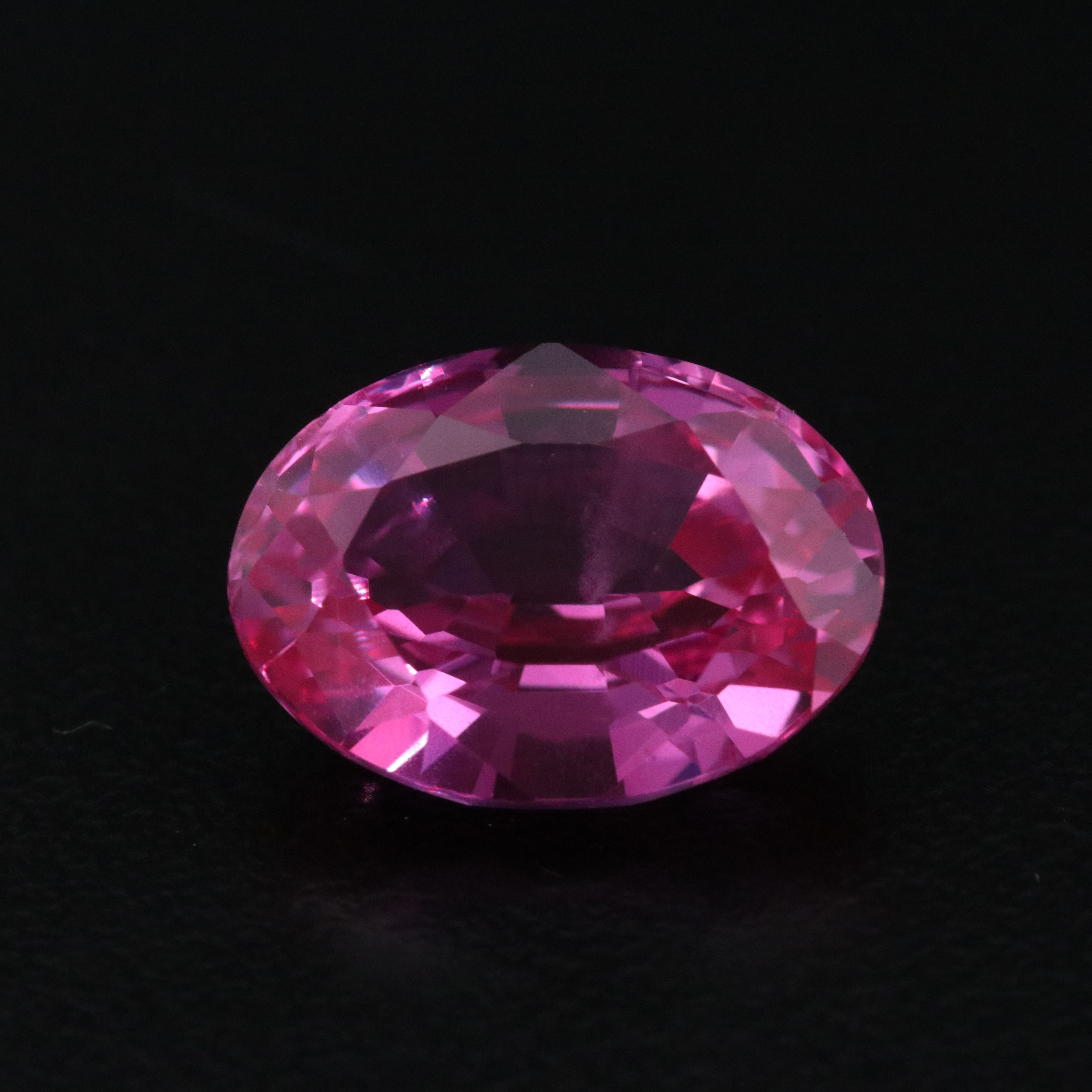 Loose 8.63 CT Lab Grown Pink Sapphire