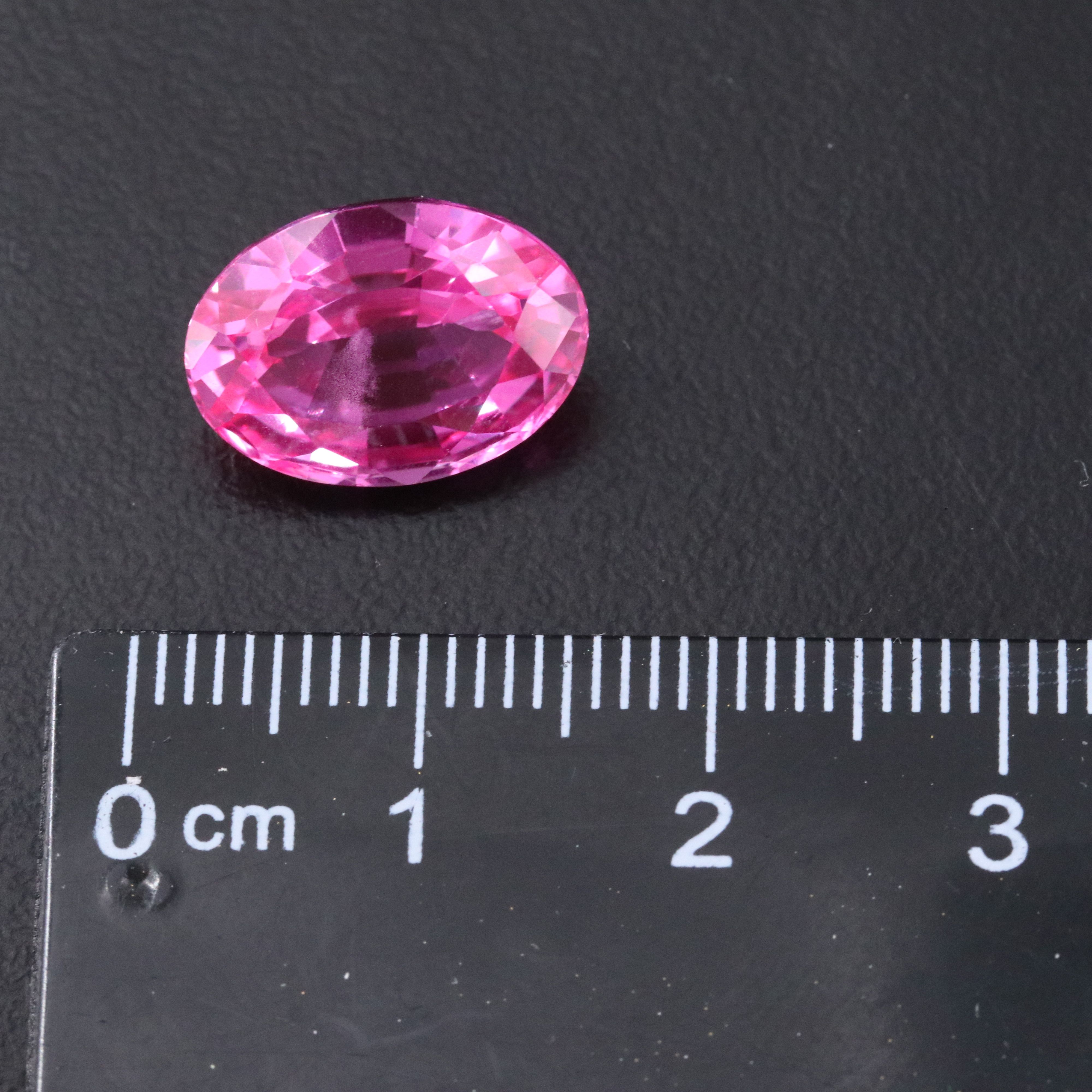 Loose 8.63 CT Lab Grown Pink Sapphire