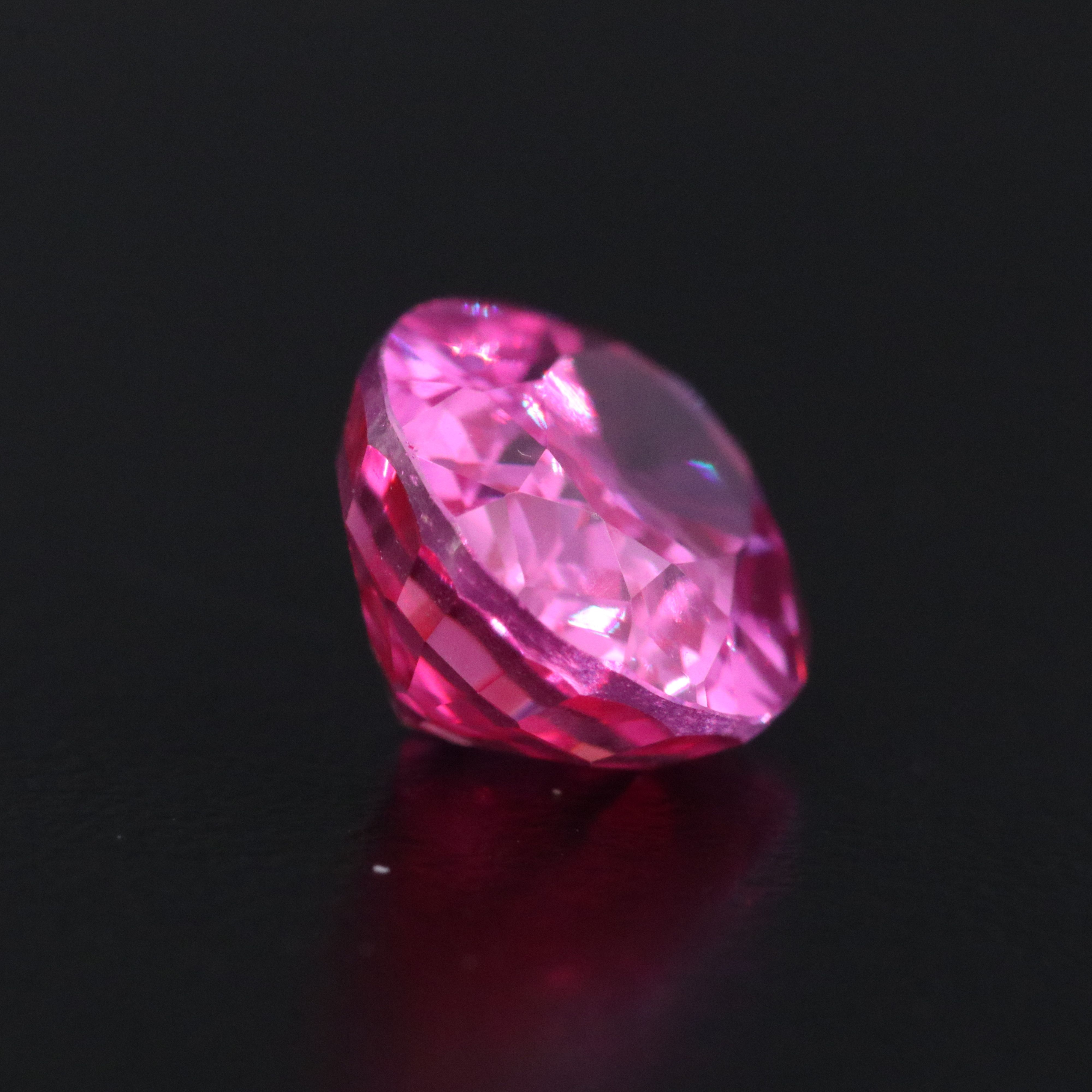 Loose 8.63 CT Lab Grown Pink Sapphire
