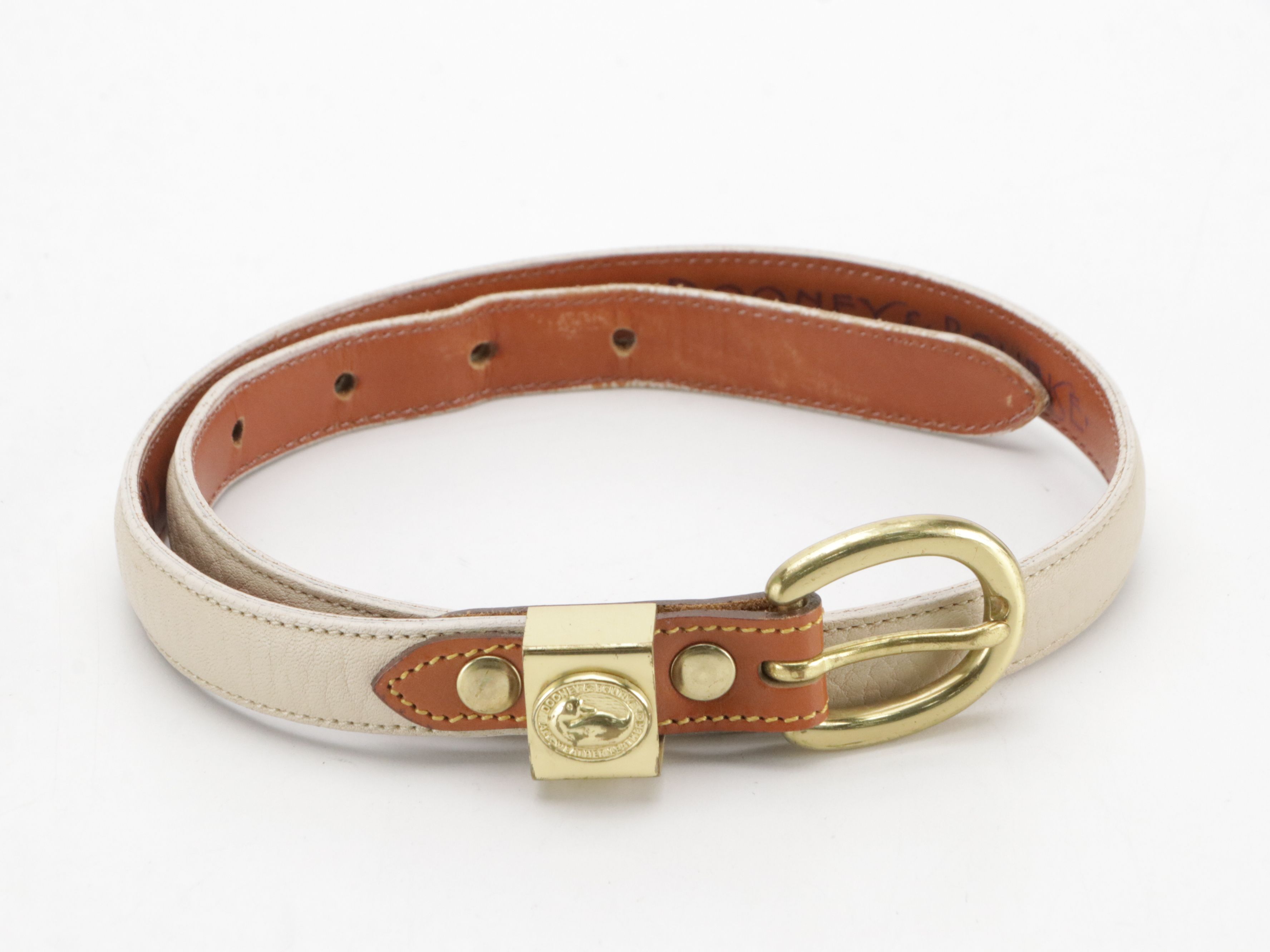 Dooney & Bourke Vintage Calfskin Leather Belts, Coach Smooth Red Leather Belt