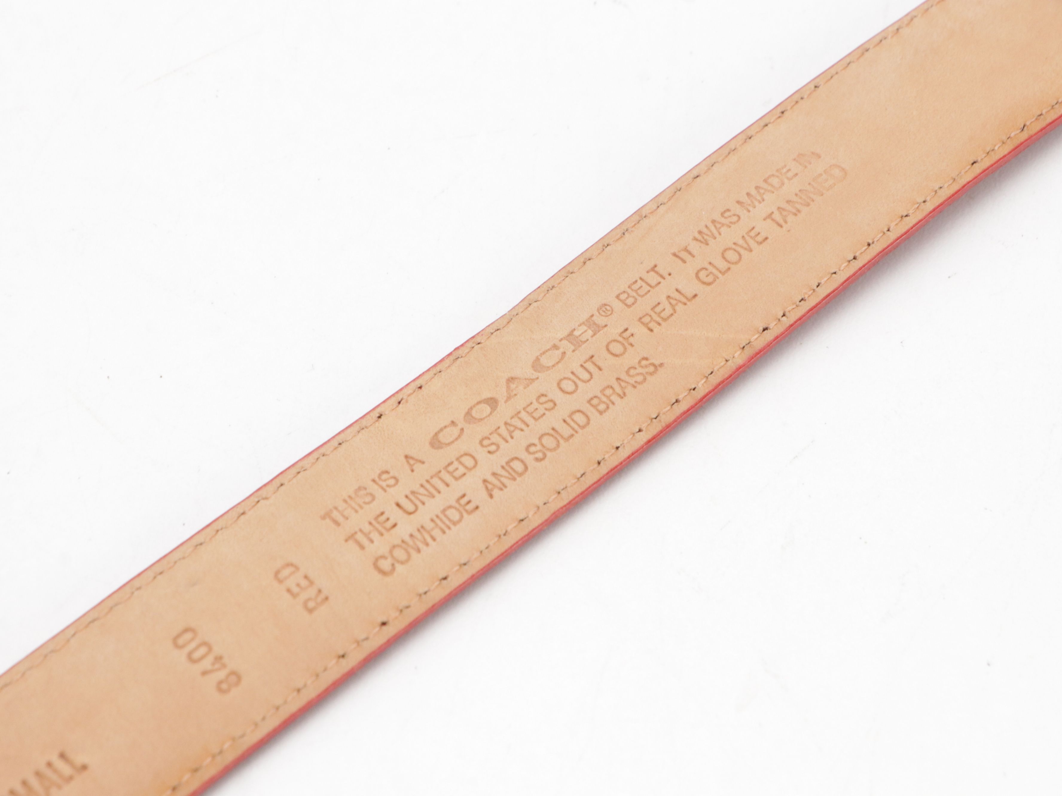 Dooney & Bourke Vintage Calfskin Leather Belts, Coach Smooth Red Leather Belt