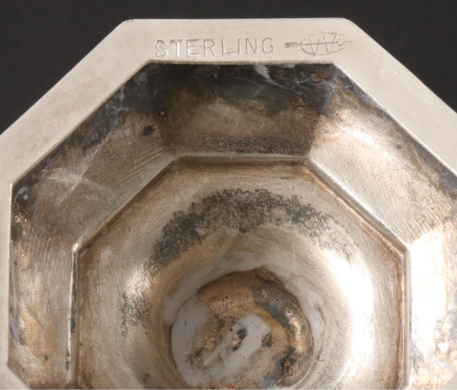 Webster Sterling Silver Salt Cellars and Spoon