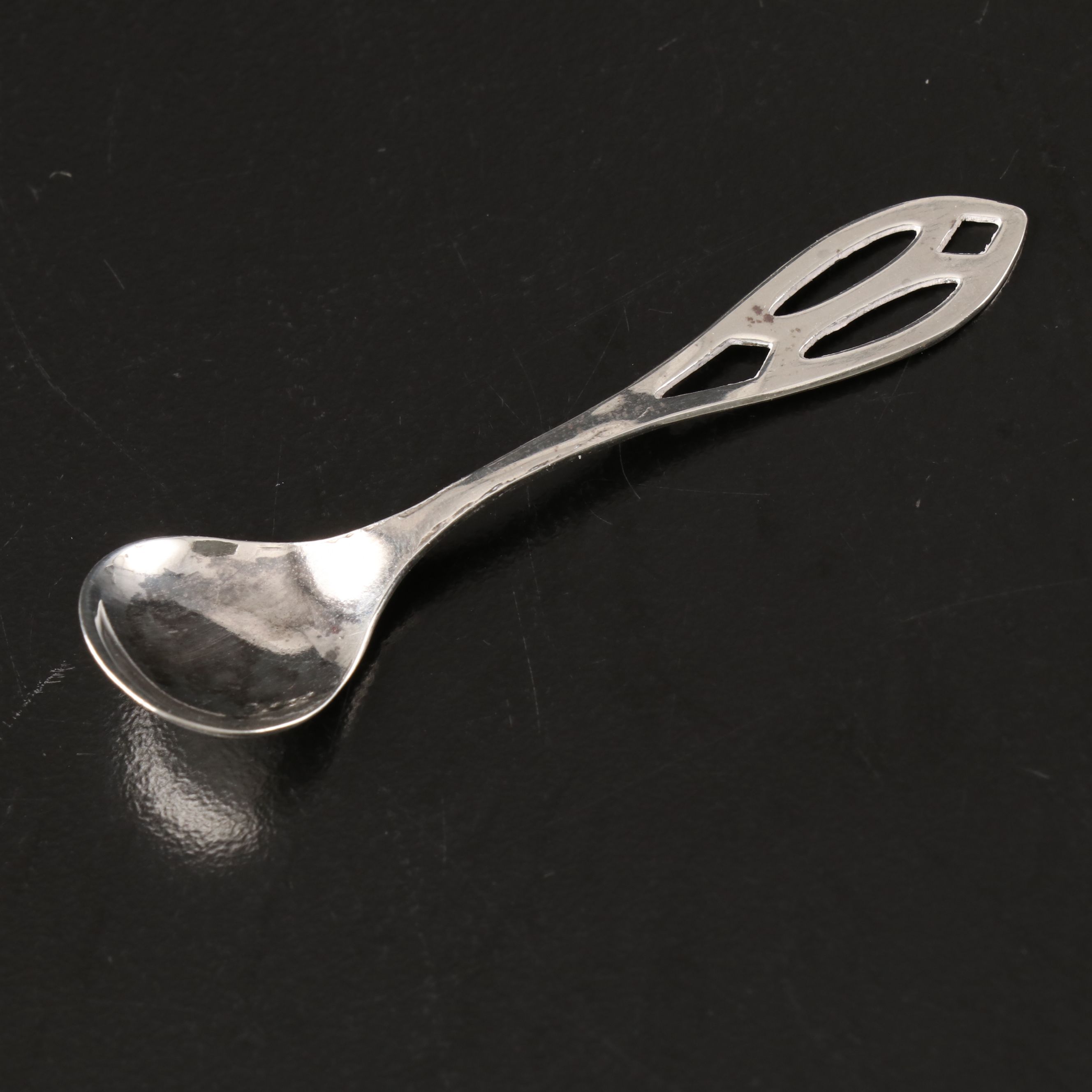 Webster Sterling Silver Salt Cellars and Spoon