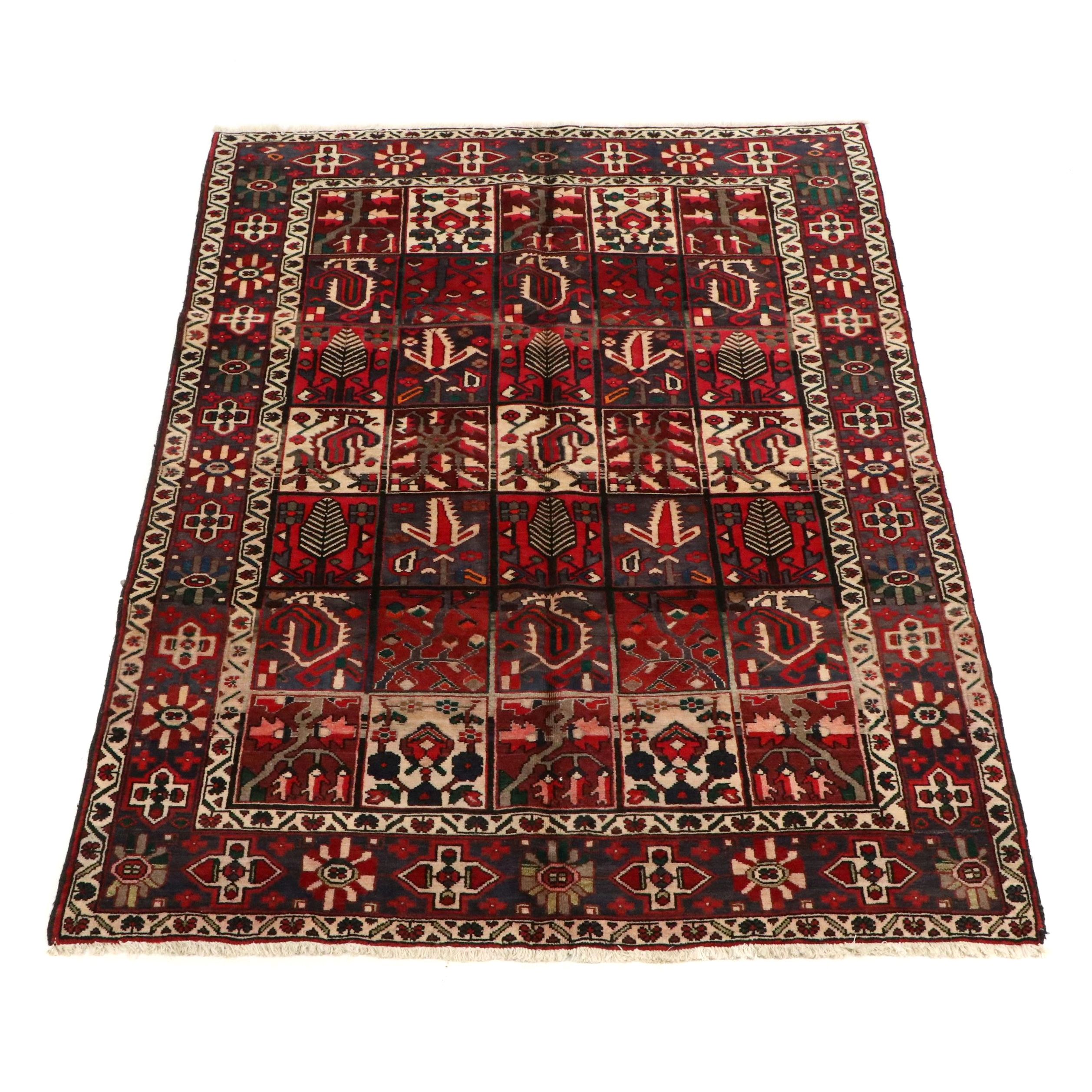 6'7 x 9'2 Hand-Knotted Persian Bakhtiari Area Rug