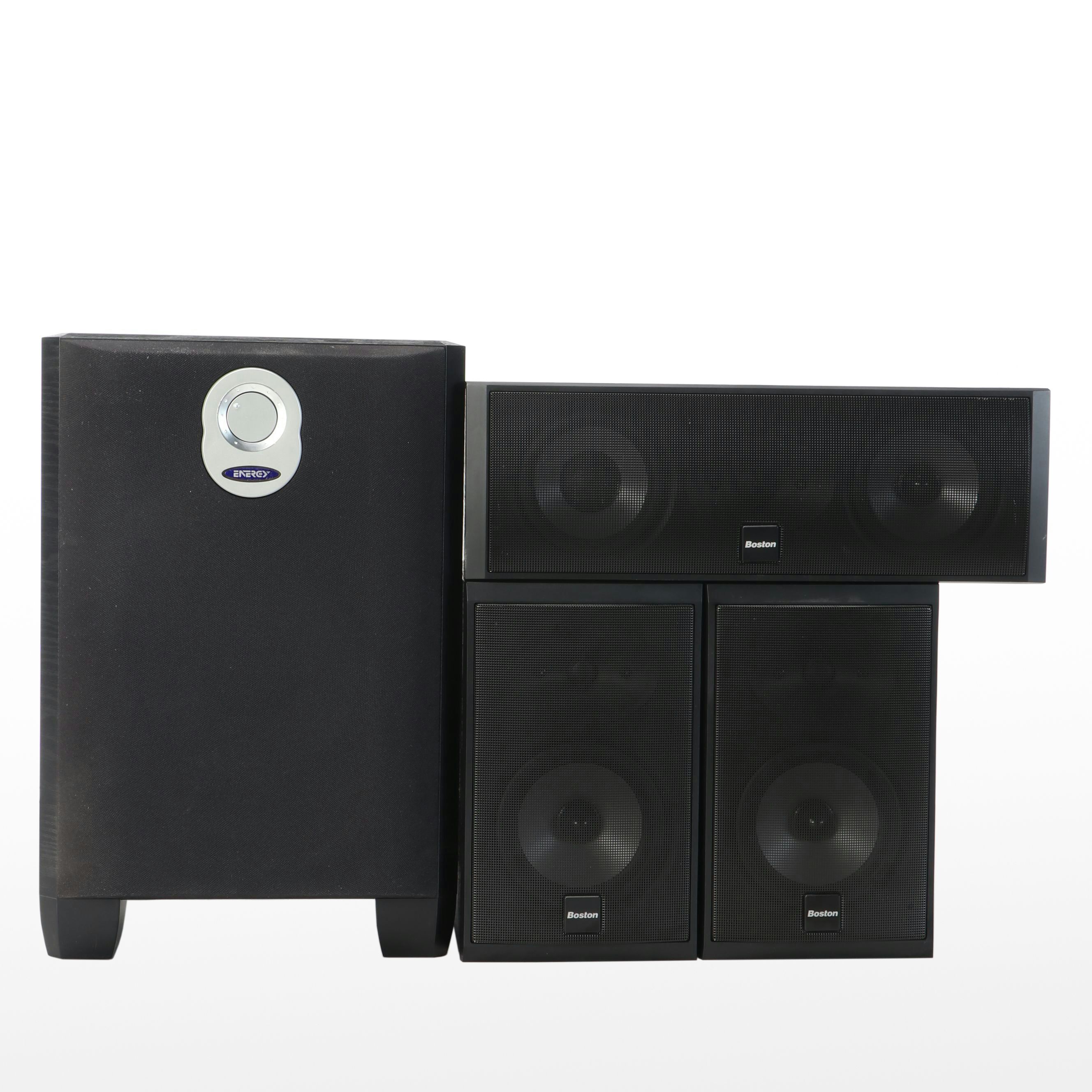 Boston Acoustics Ebonized Wood Bookshelf Speakers with More