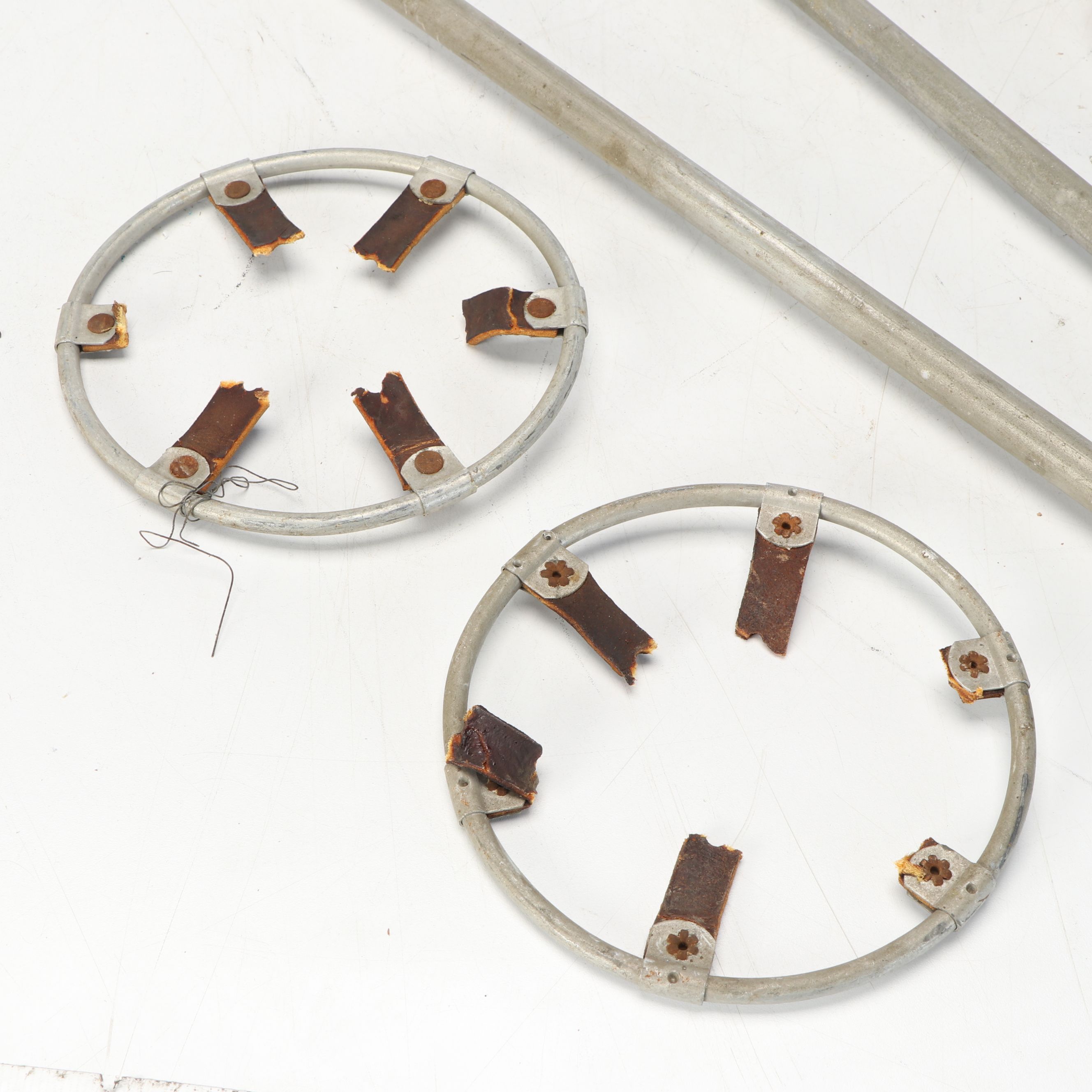 Corrie's Wooden Downhill Skis with Poles, Mid-20th Century