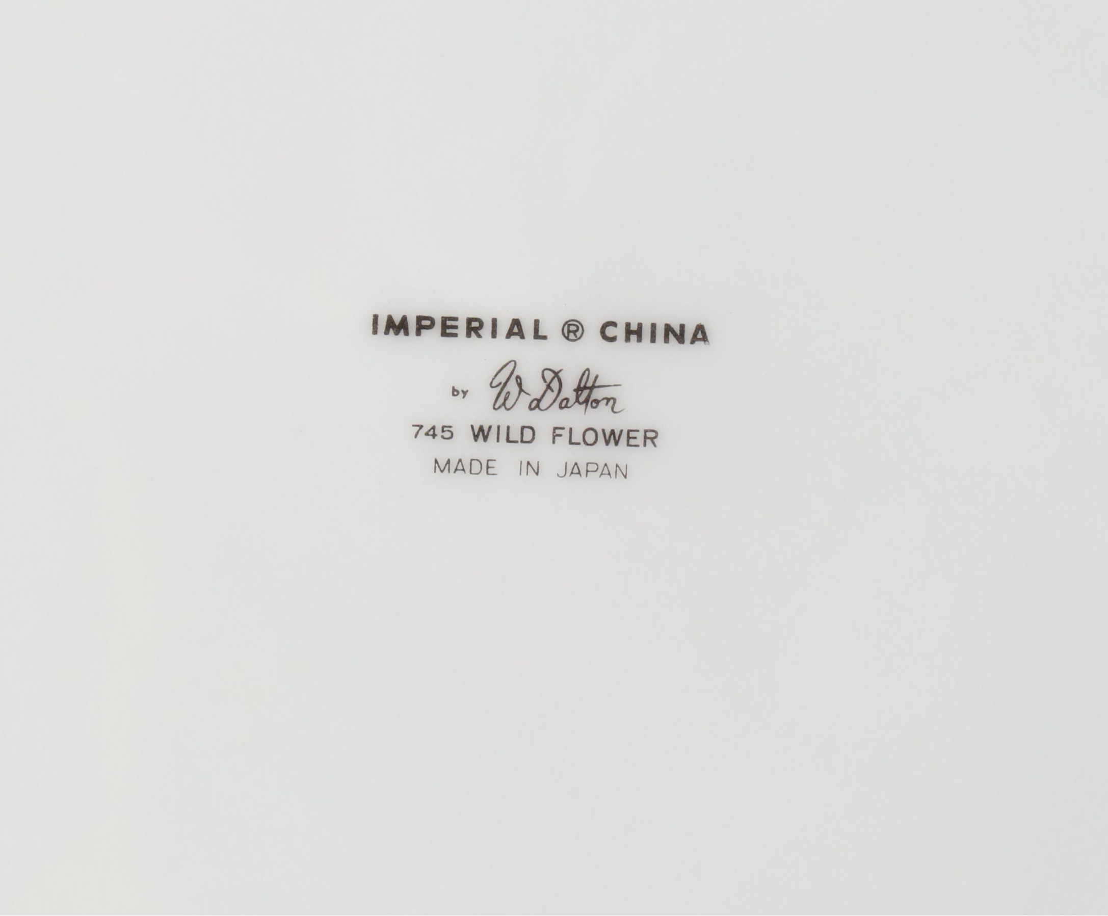 Imperial China "Wild Flower"  Porcelain Dinnerware and Serving Platter