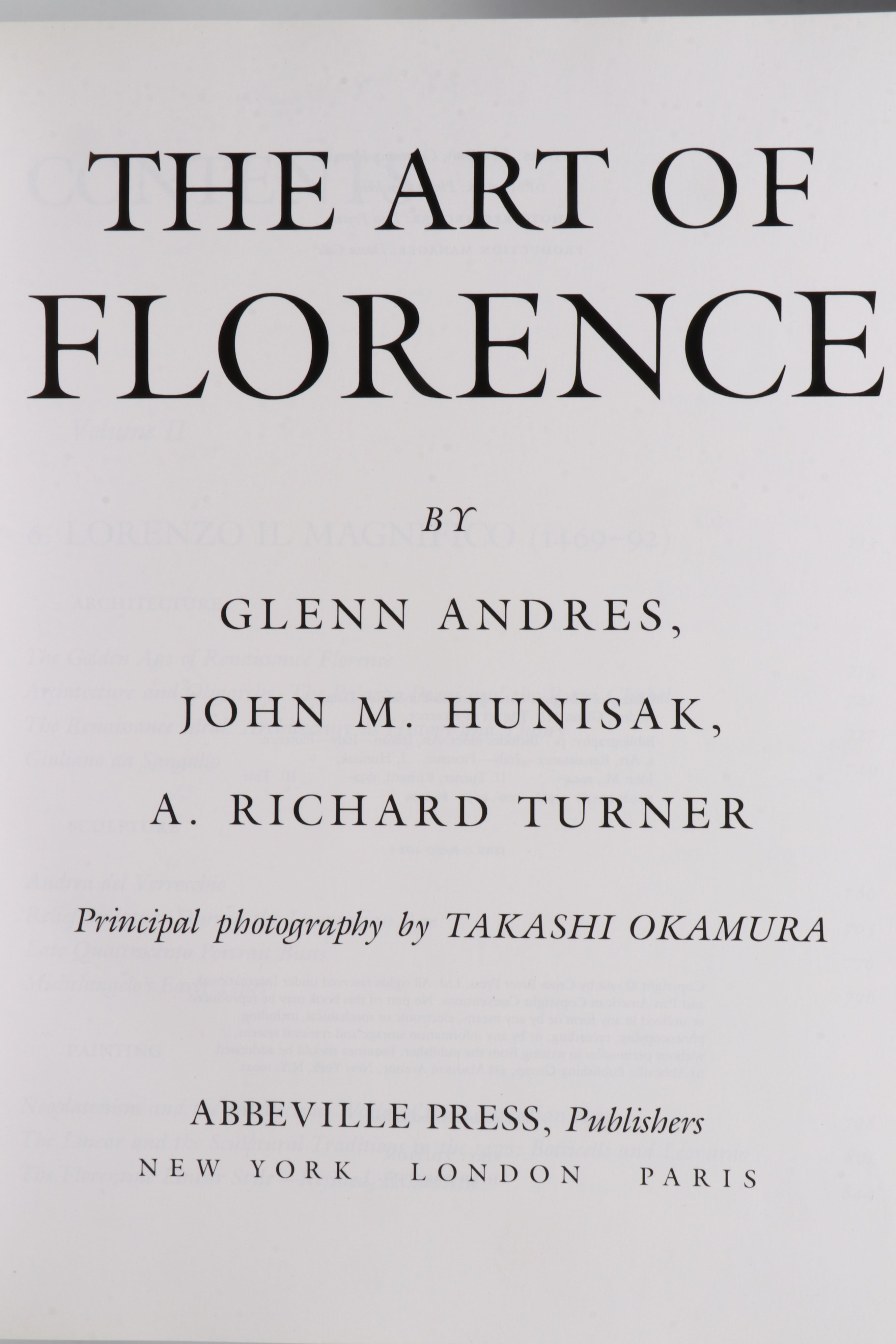 First Edition "The Art of Florence" Two-Volume Box Set by Glenn Andres et al.