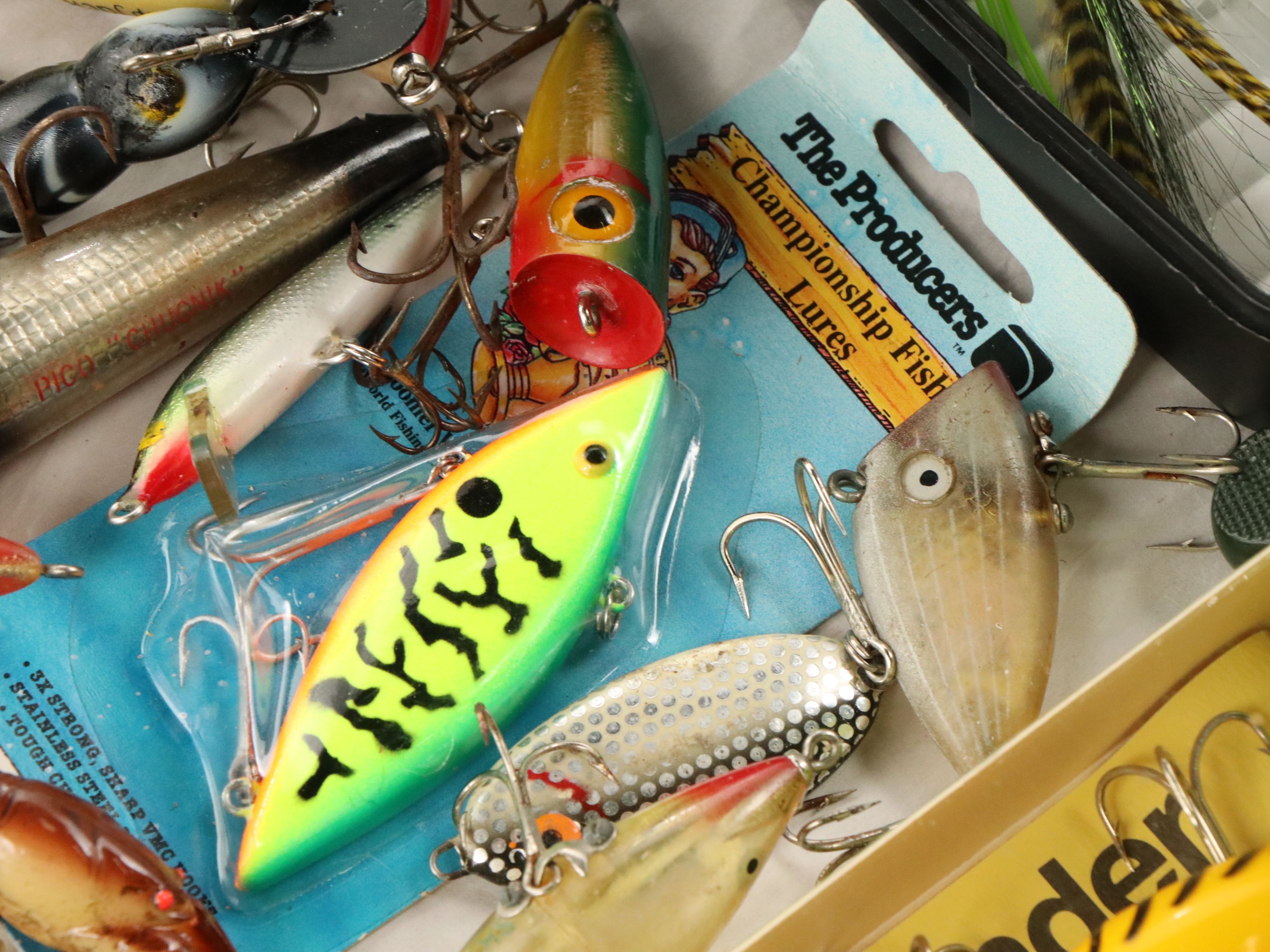 Vintage Lures and Hooks with White River "Dogwood Canyon" and More Fly Reels