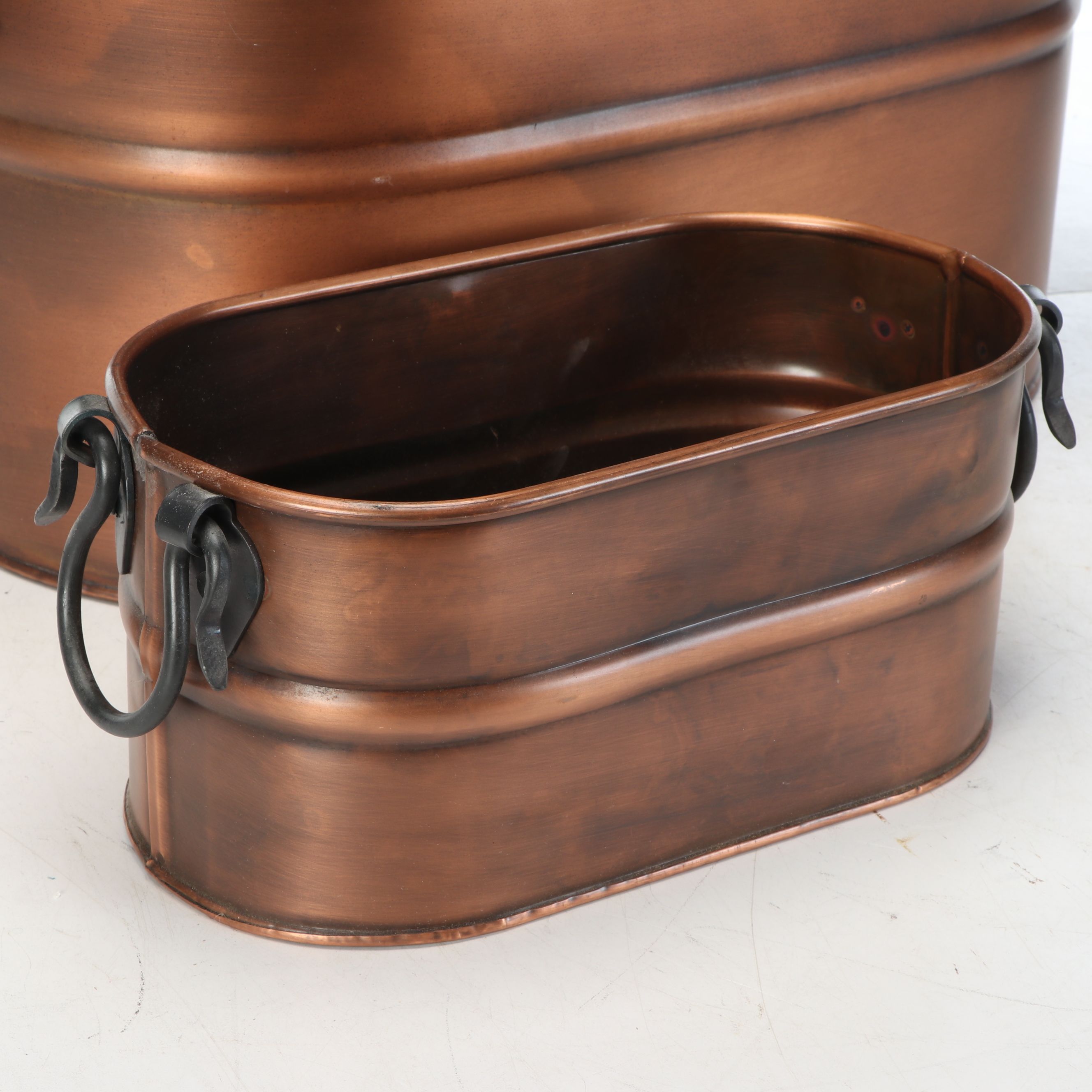 Copper Finish Firewood Tubs
