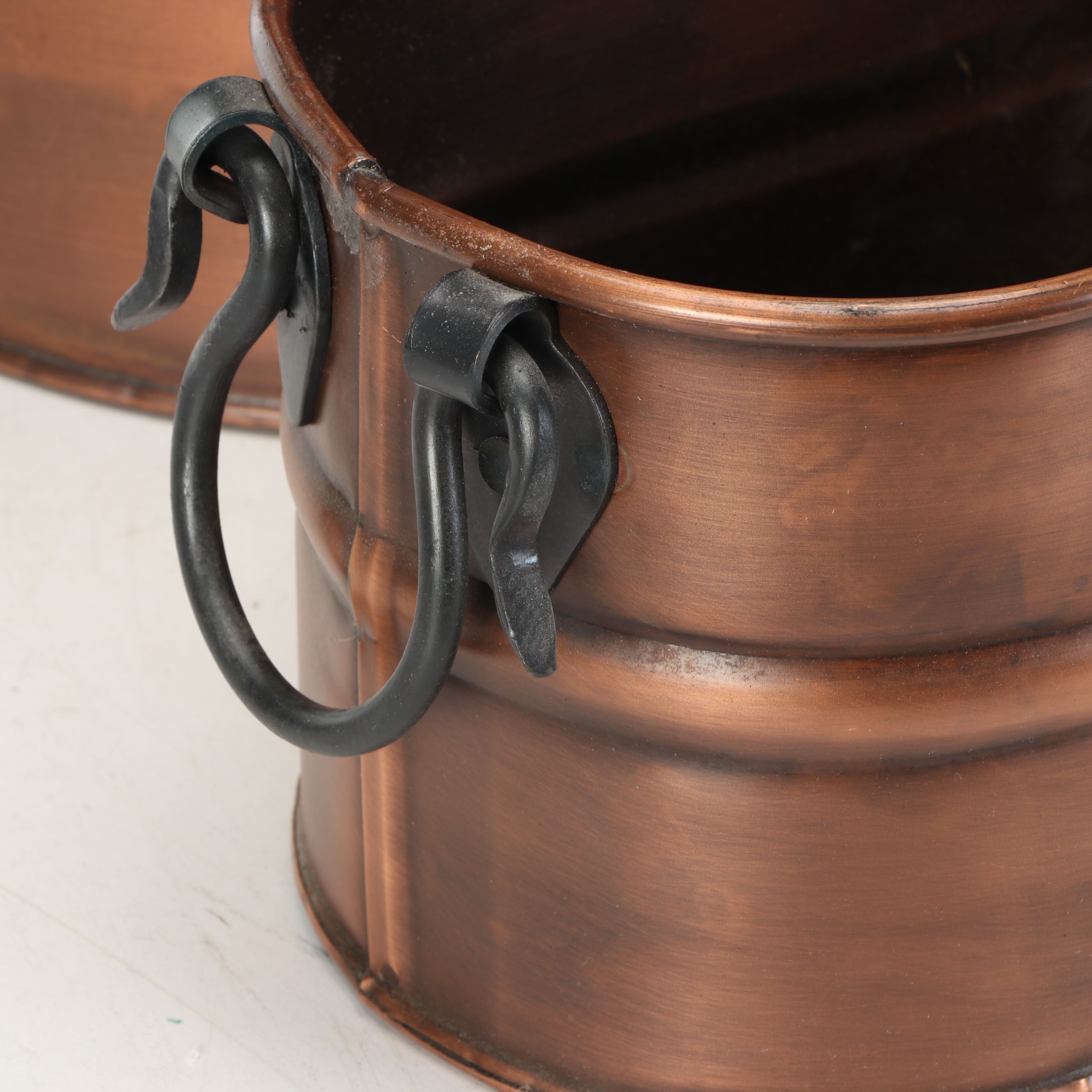 Copper Finish Firewood Tubs