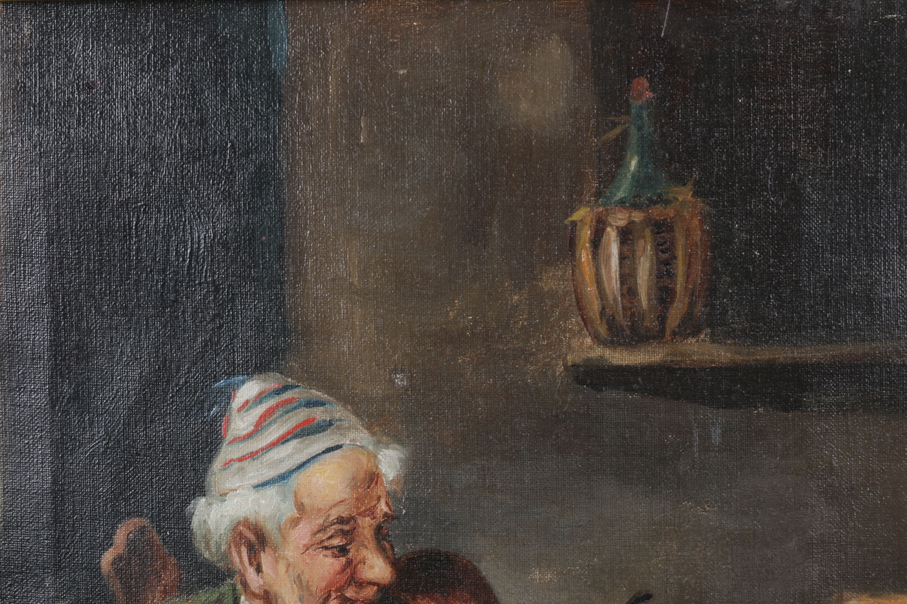 Andrew Millrose Portrait Oil Painting of Man Playing Violin, Late 19th Century