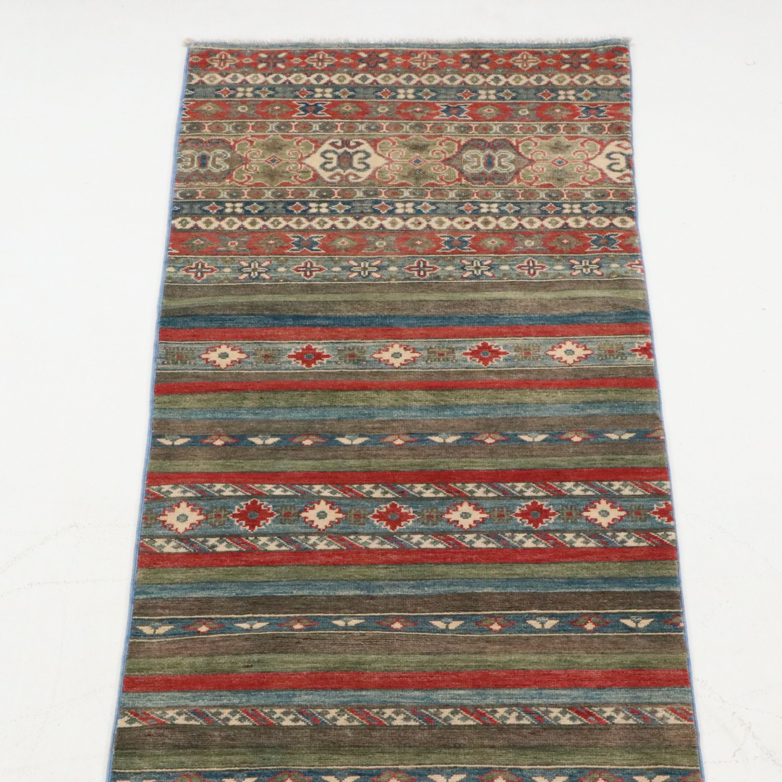 2'9 x 16' Hand-Knotted Turkish Kazak Style Carpet or Stair Runner