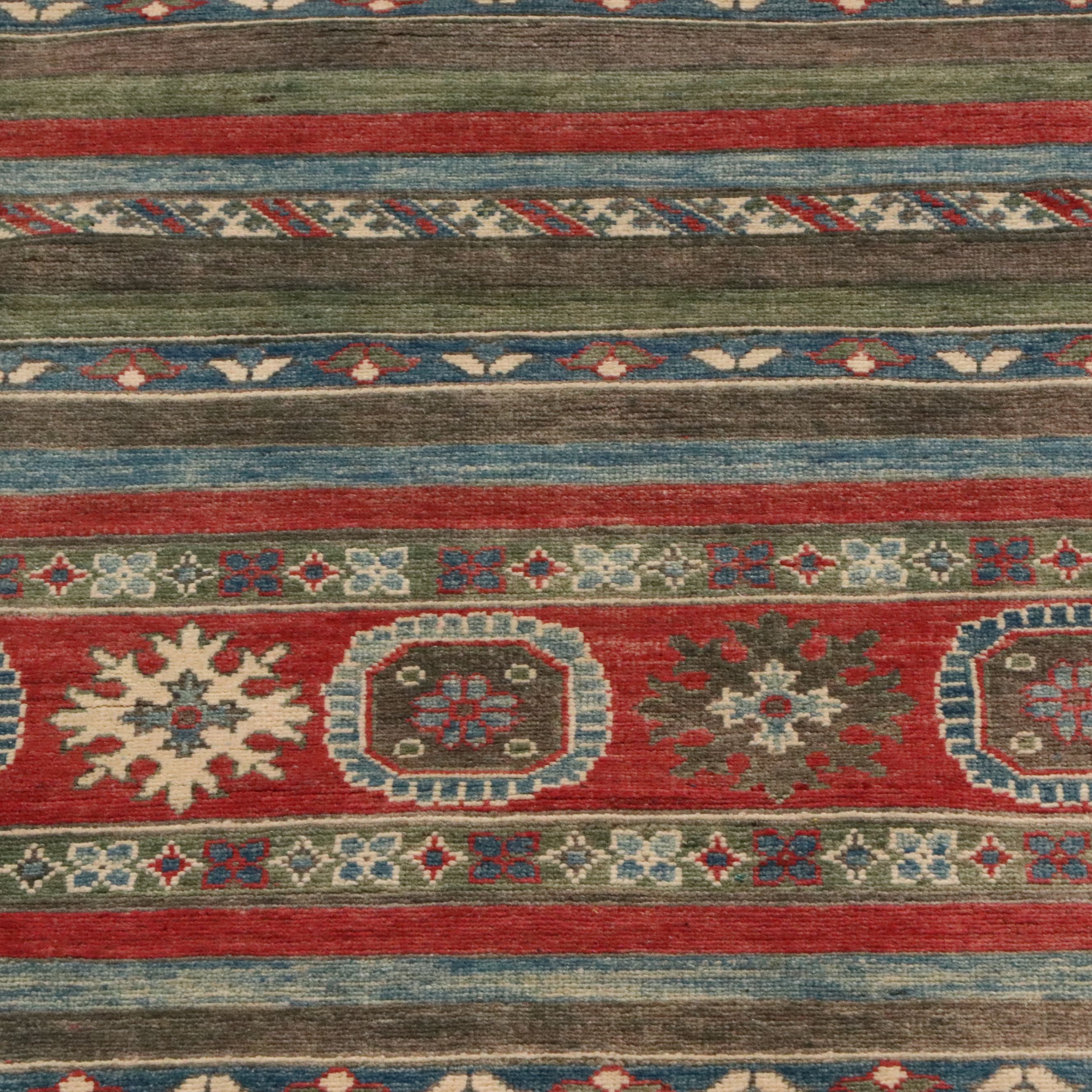 2'9 x 16' Hand-Knotted Turkish Kazak Style Carpet or Stair Runner