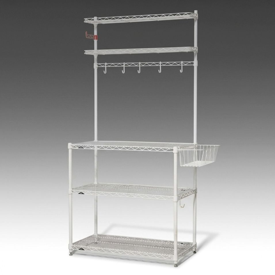Metro White Wire Baker's Rack, 21st Century
