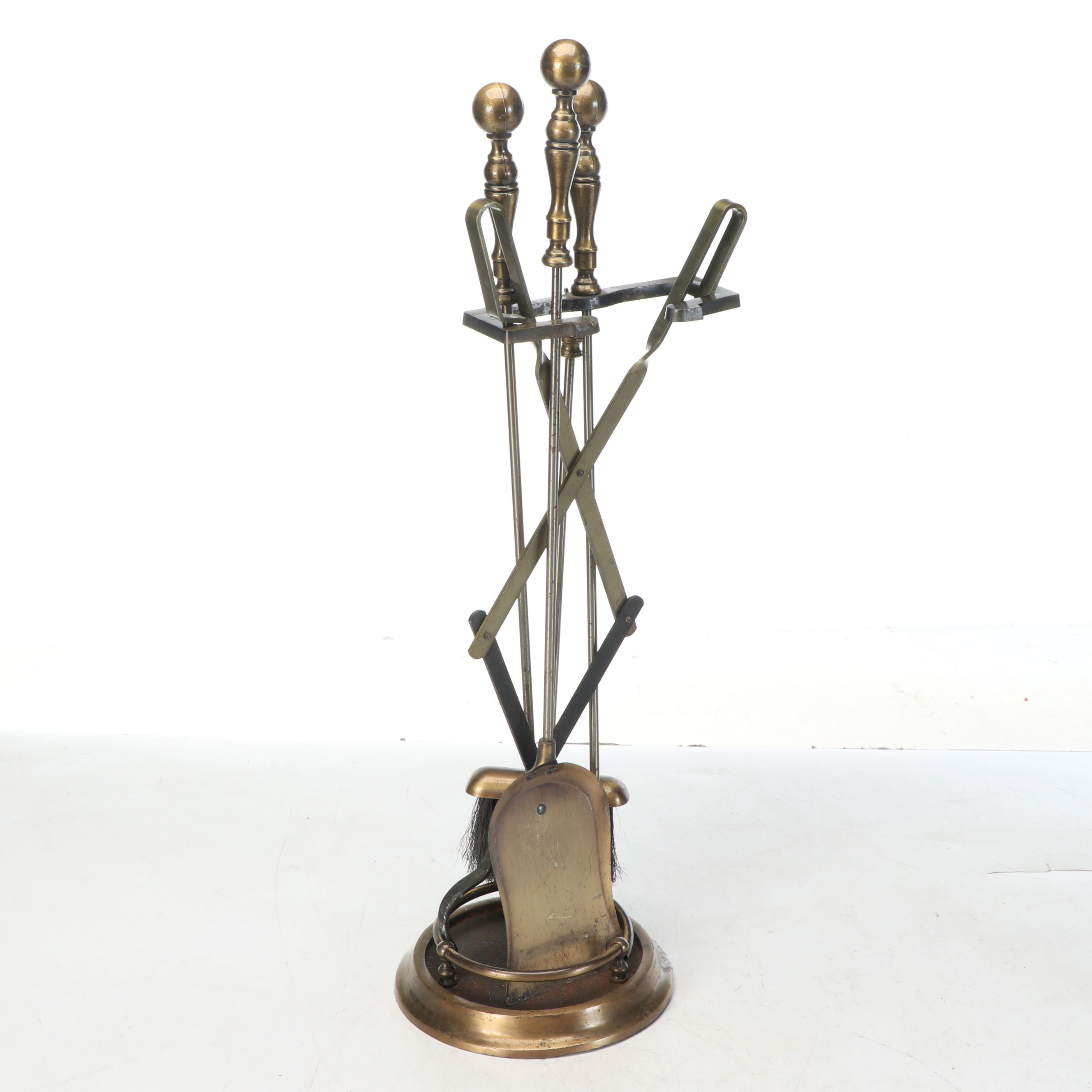 Metal Fireplace Tool Sets with Footed Fireplace Log Holder