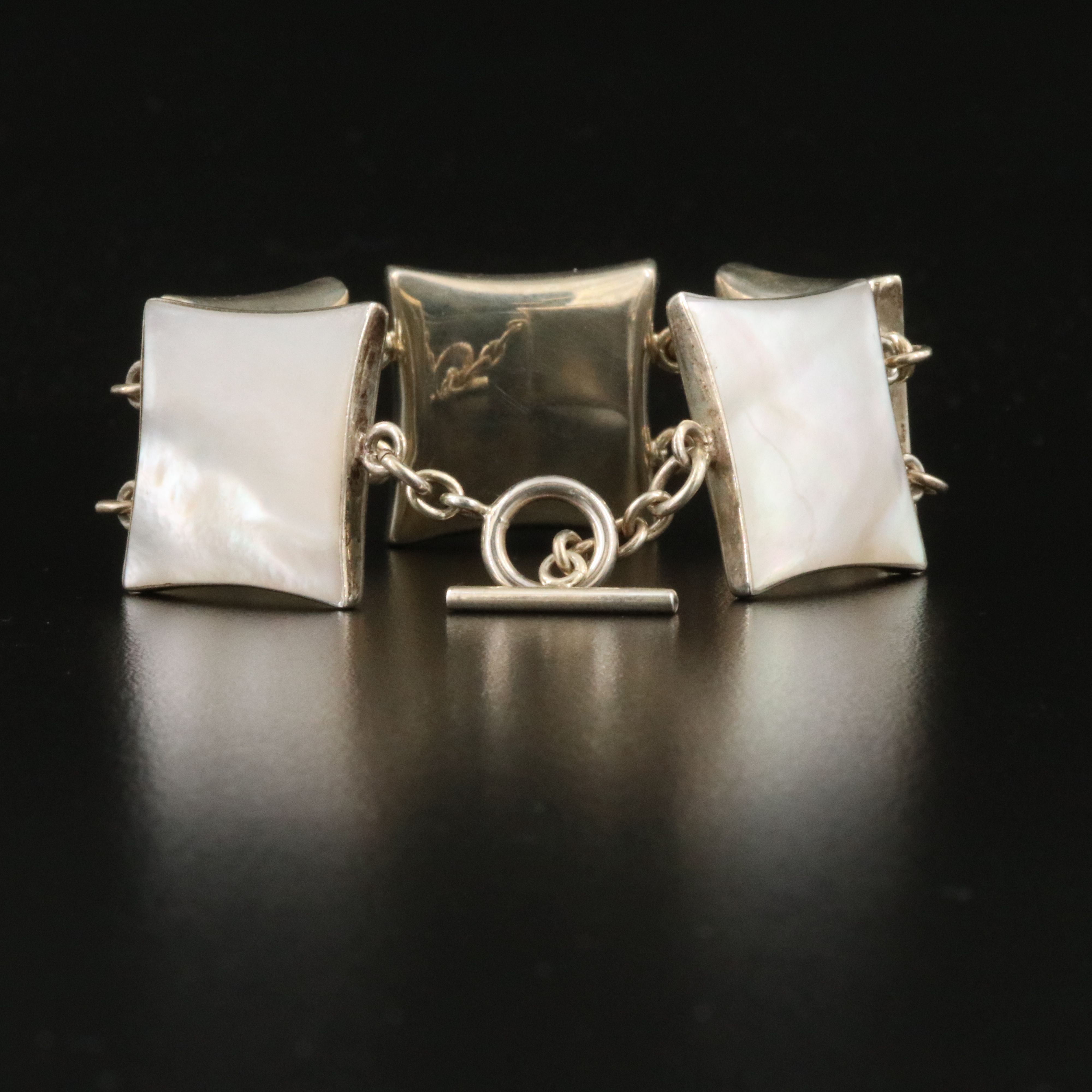 Sterling Mother of Pearl Bracelet