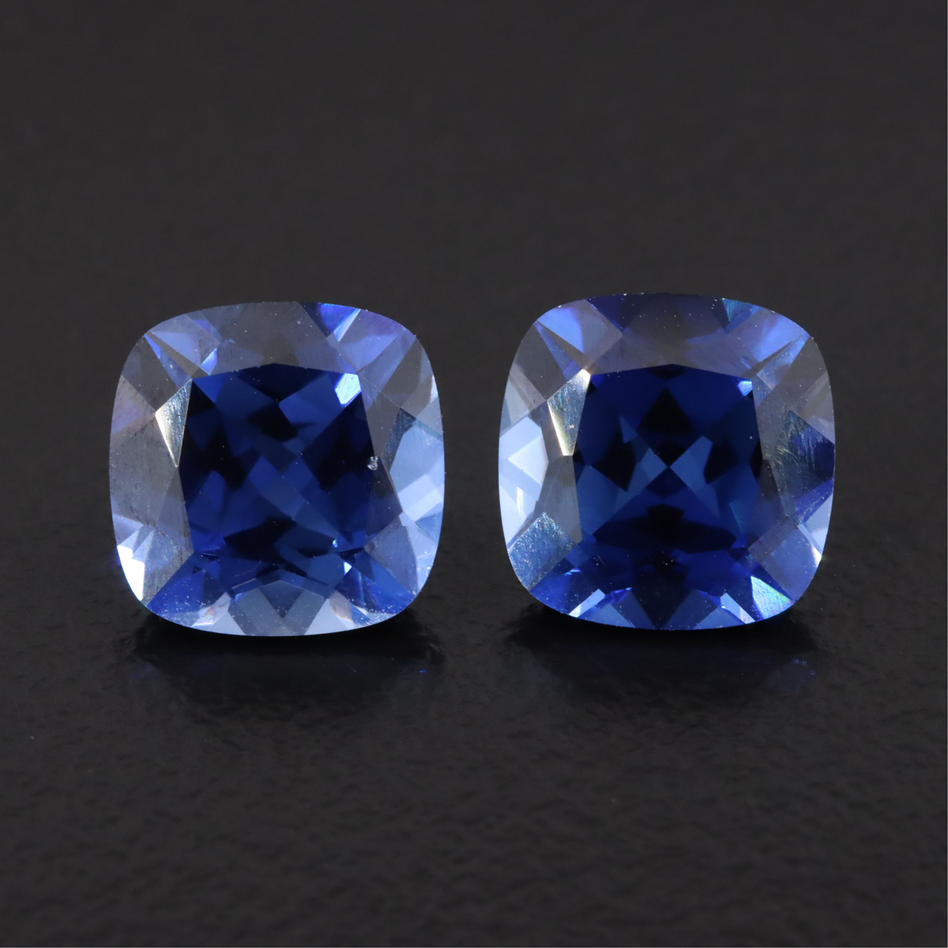 Loose 5.81 CTW Matched Lab Grown Sapphire Pair