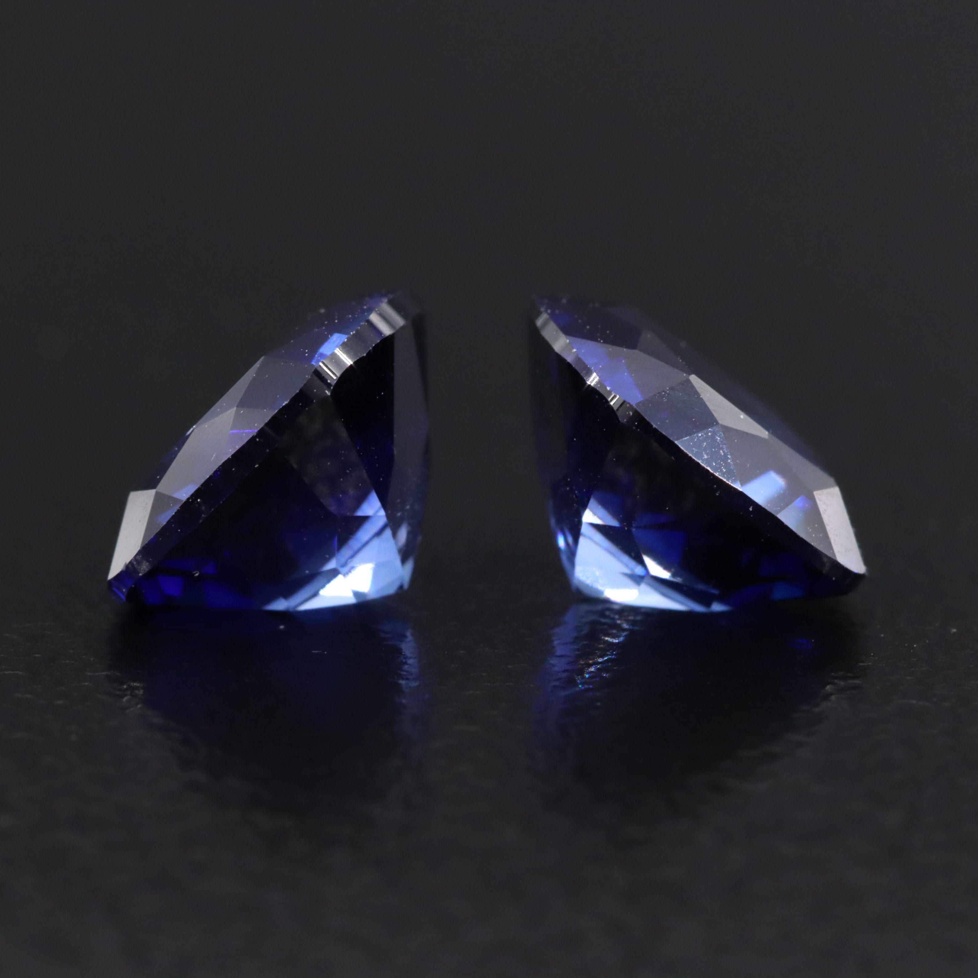 Loose 5.81 CTW Matched Lab Grown Sapphire Pair