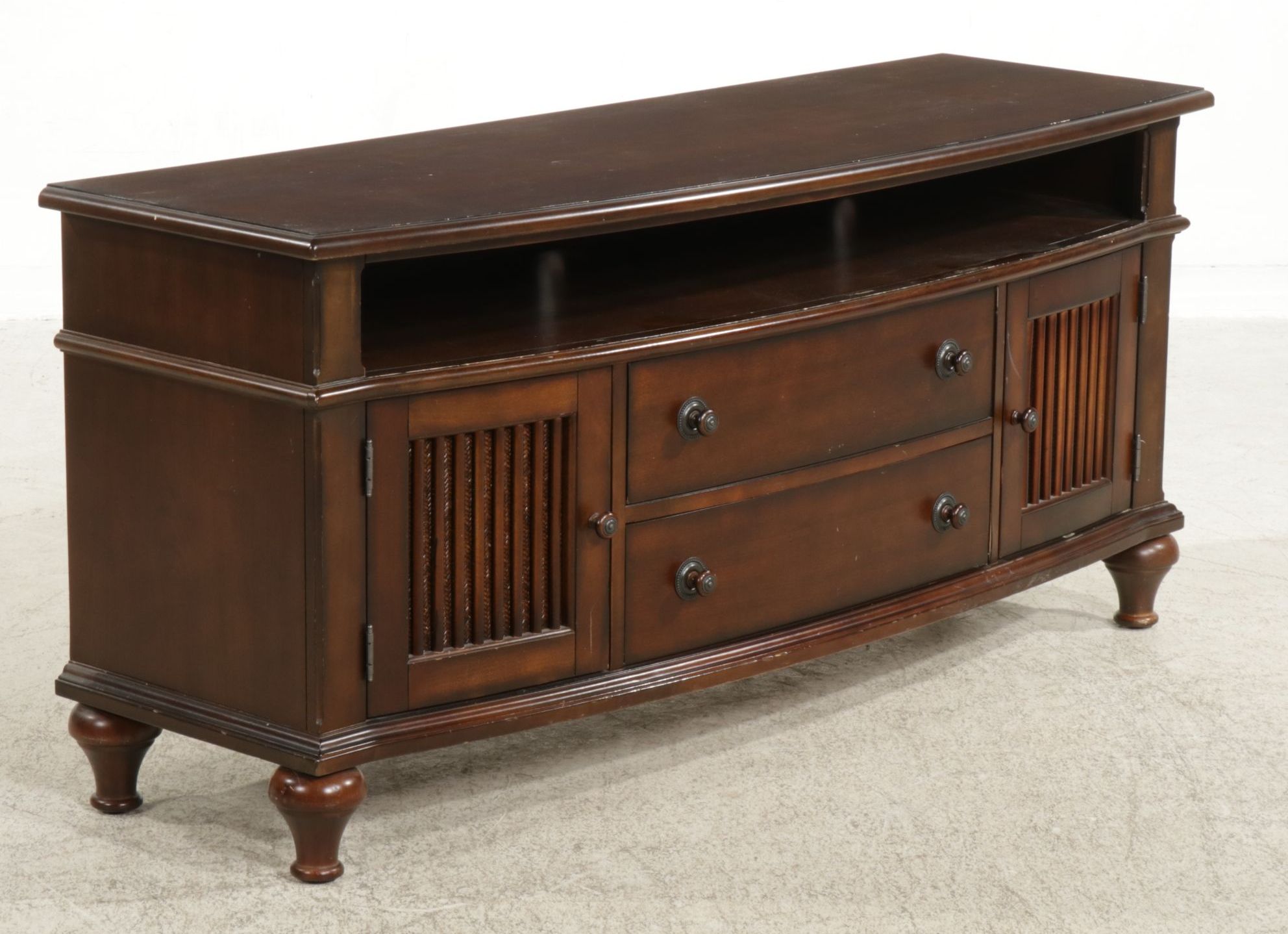 American Signature Mahogany Veneer Media Cabinet