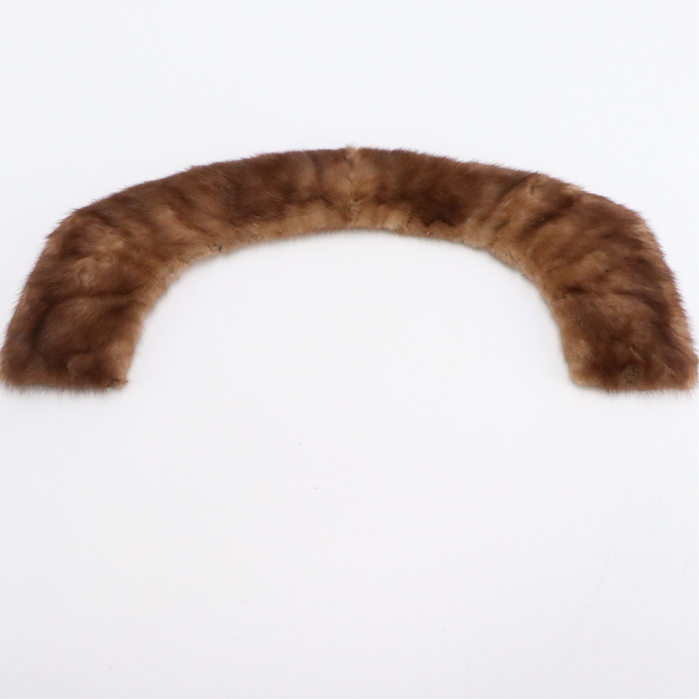 Mink Paw Fur/Feather Pillbox Hat and Mink Fur Collar, Mid-20th Century