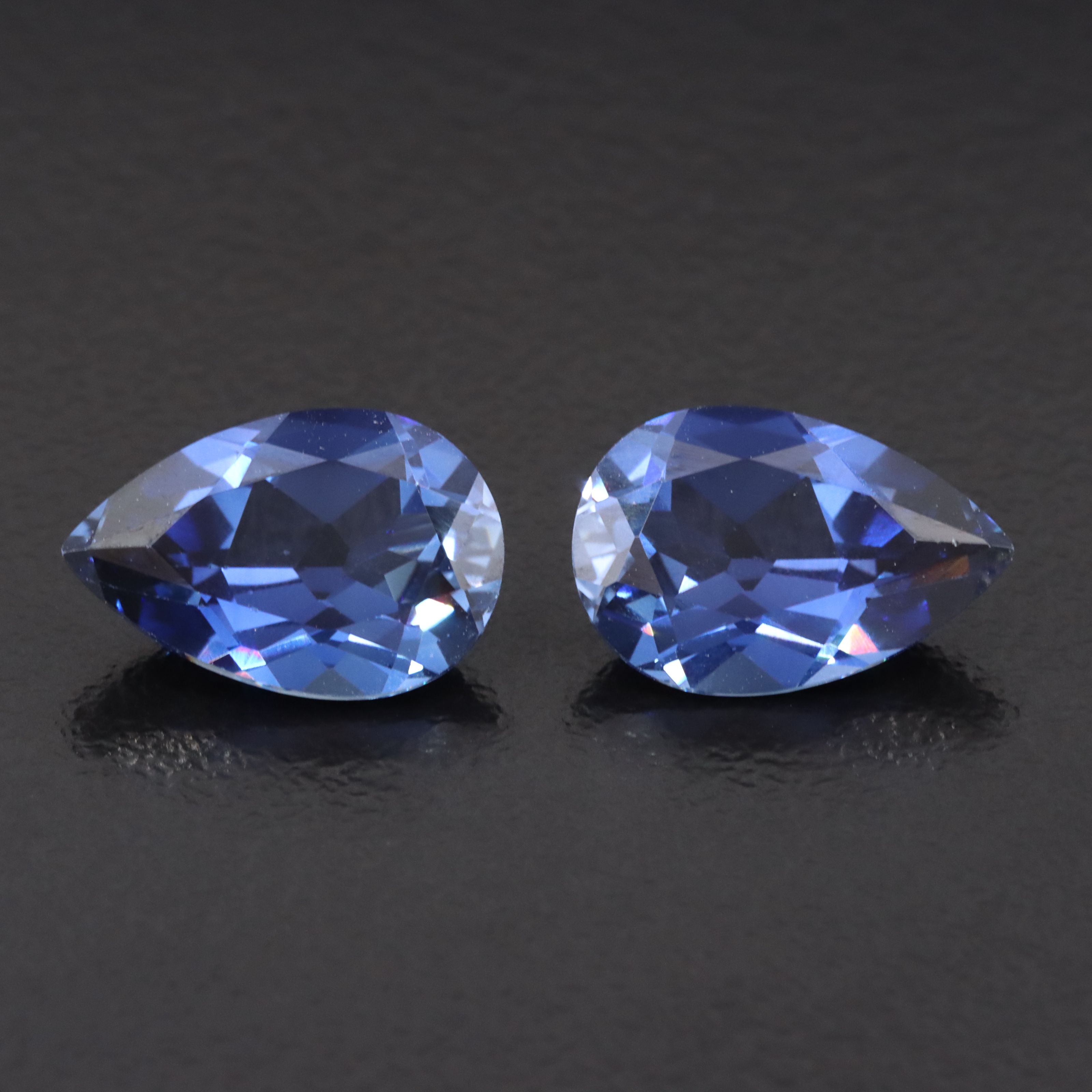 Loose 7.57 CTW Matched Lab Grown Sapphire Pair