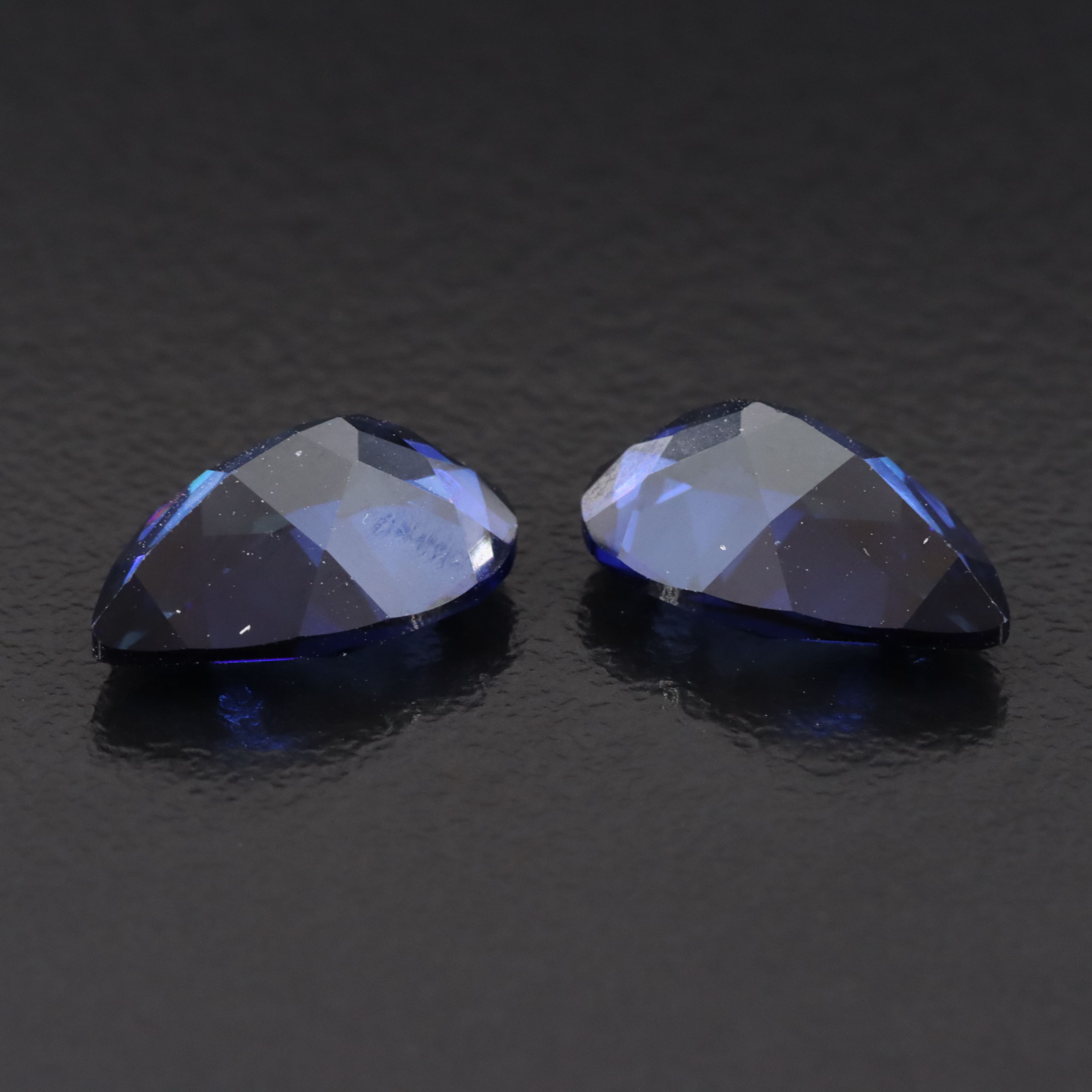 Loose 7.57 CTW Matched Lab Grown Sapphire Pair