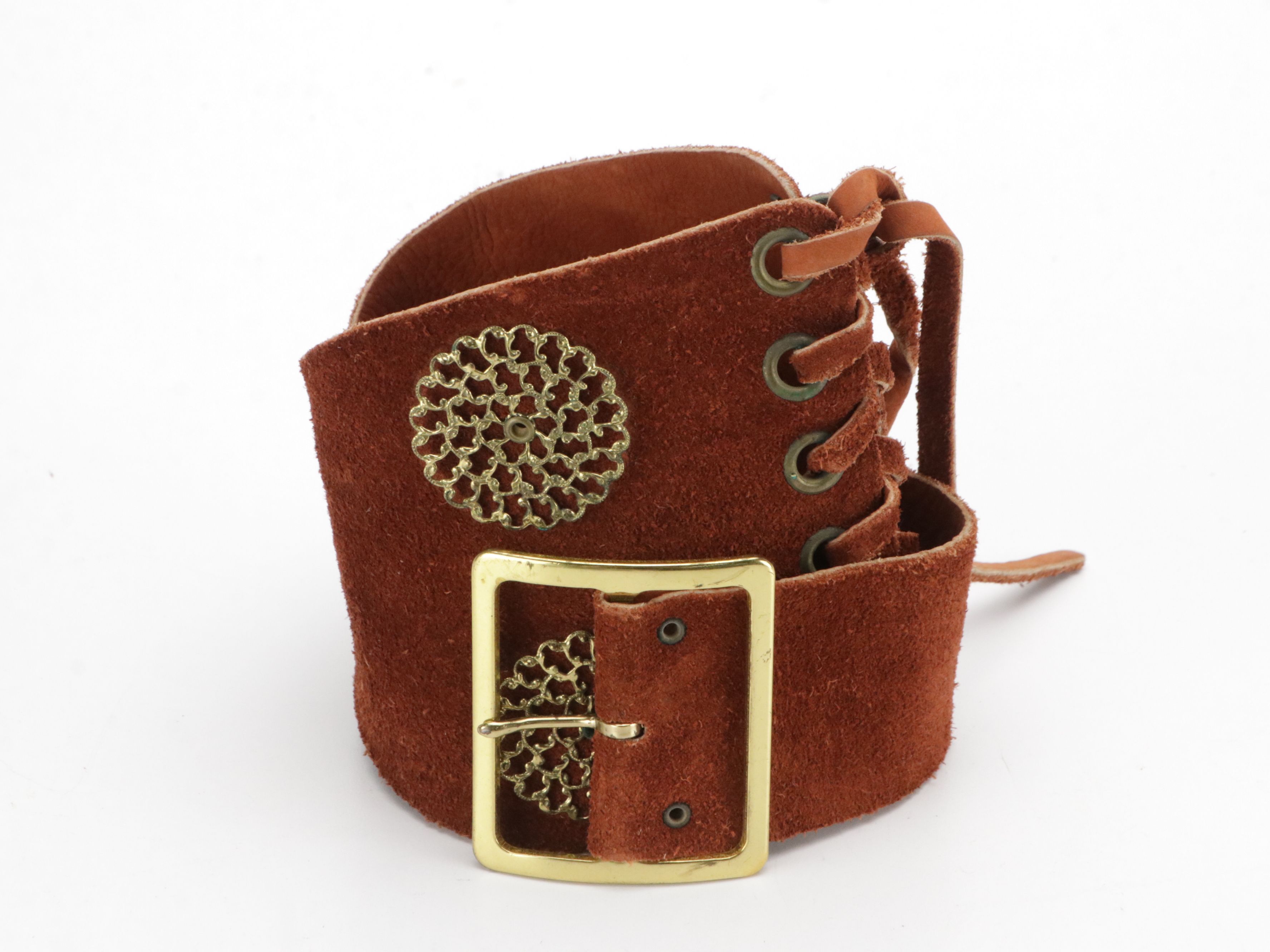 Charter Club Beaded Leather Belts, Other Vintage Suede Tie Belts and Woven Belt