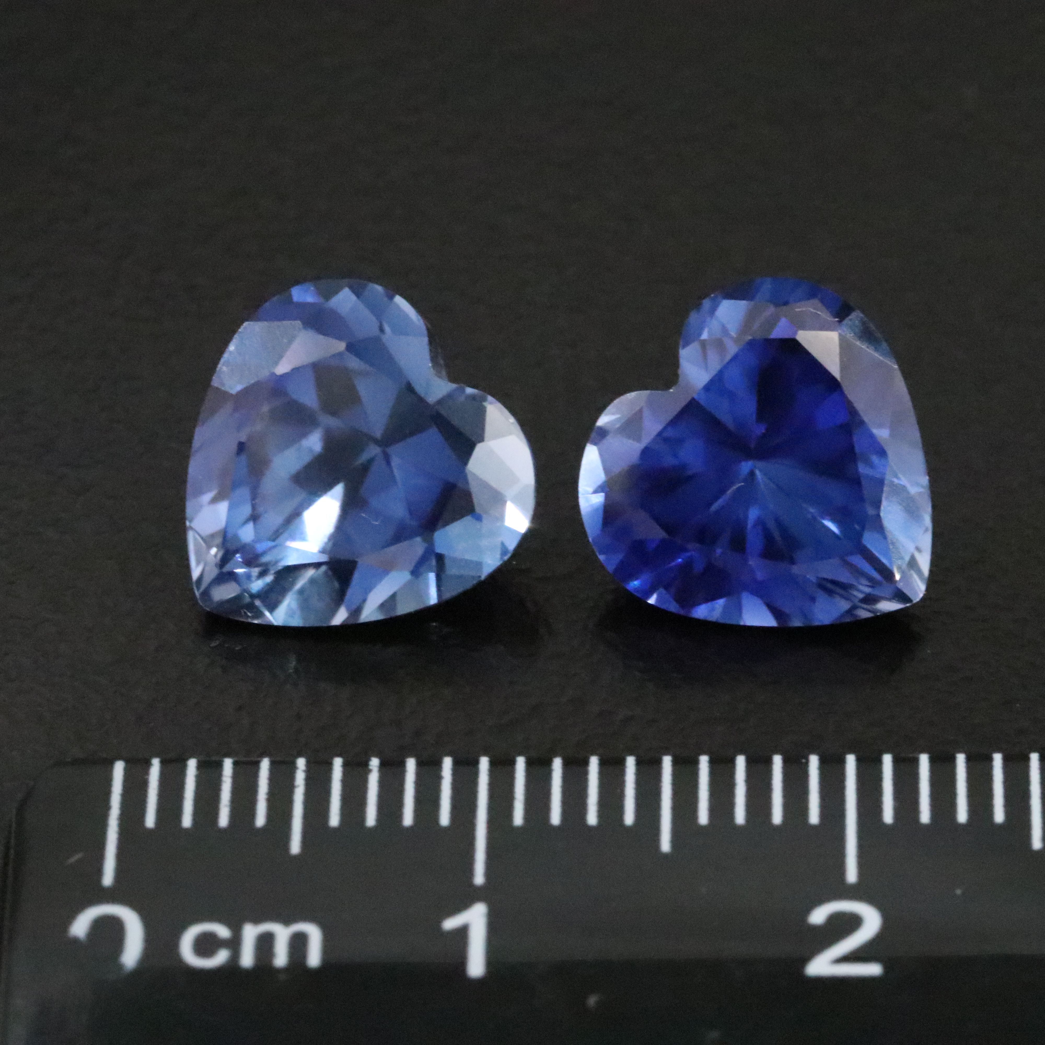 Loose 8.65 CTW Lab Grown Sapphire Pair