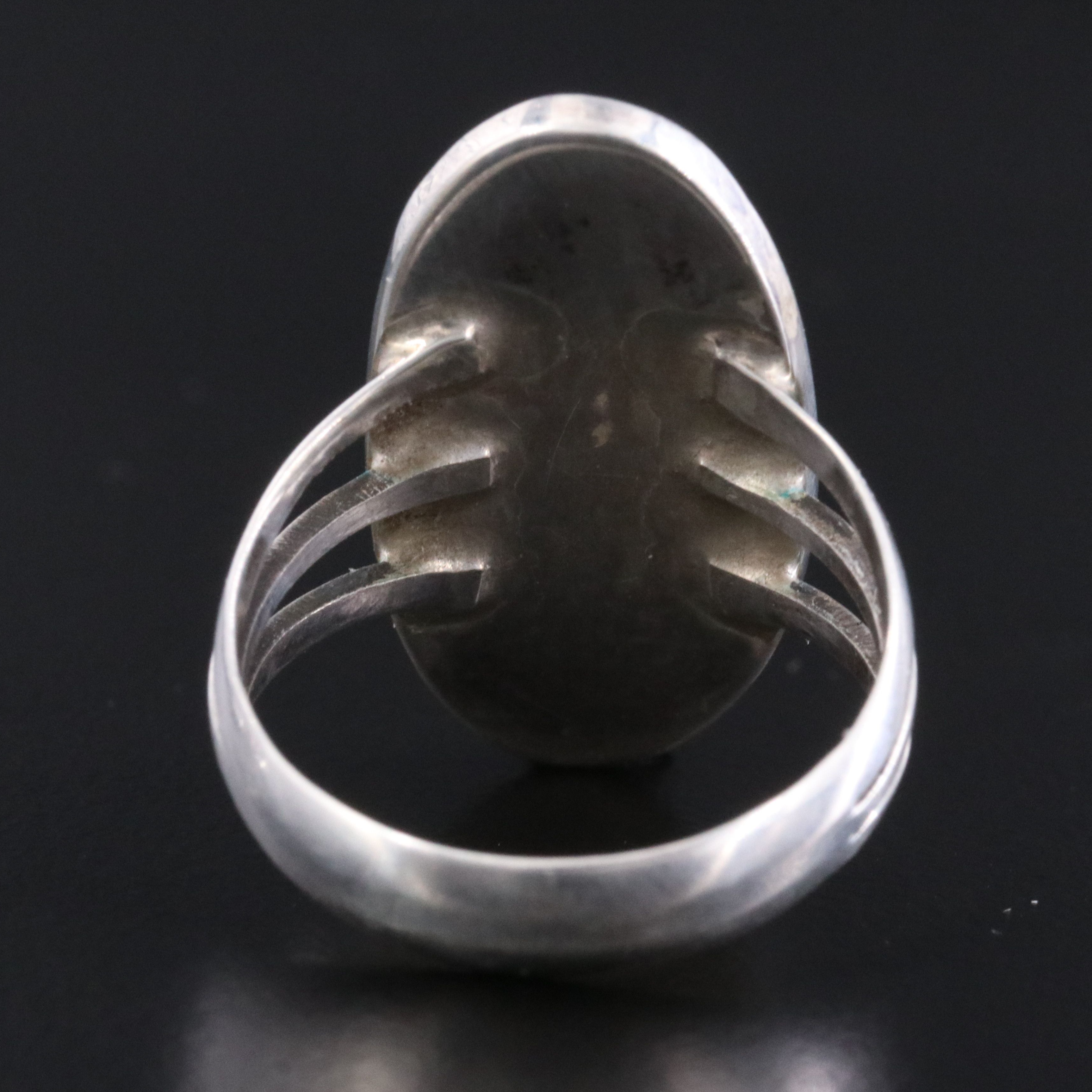 Harlan & Monica Coonsis Zuni Sterling Turquoise Inlay Ring