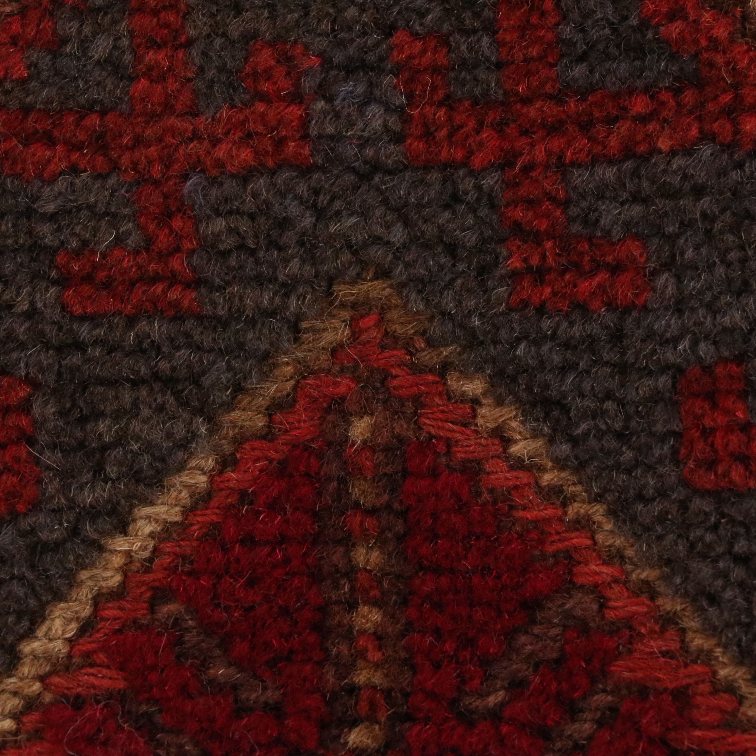 1'11 x 7'10 Handwoven Mixed Technique Afghan Mashwani Carpet Runner