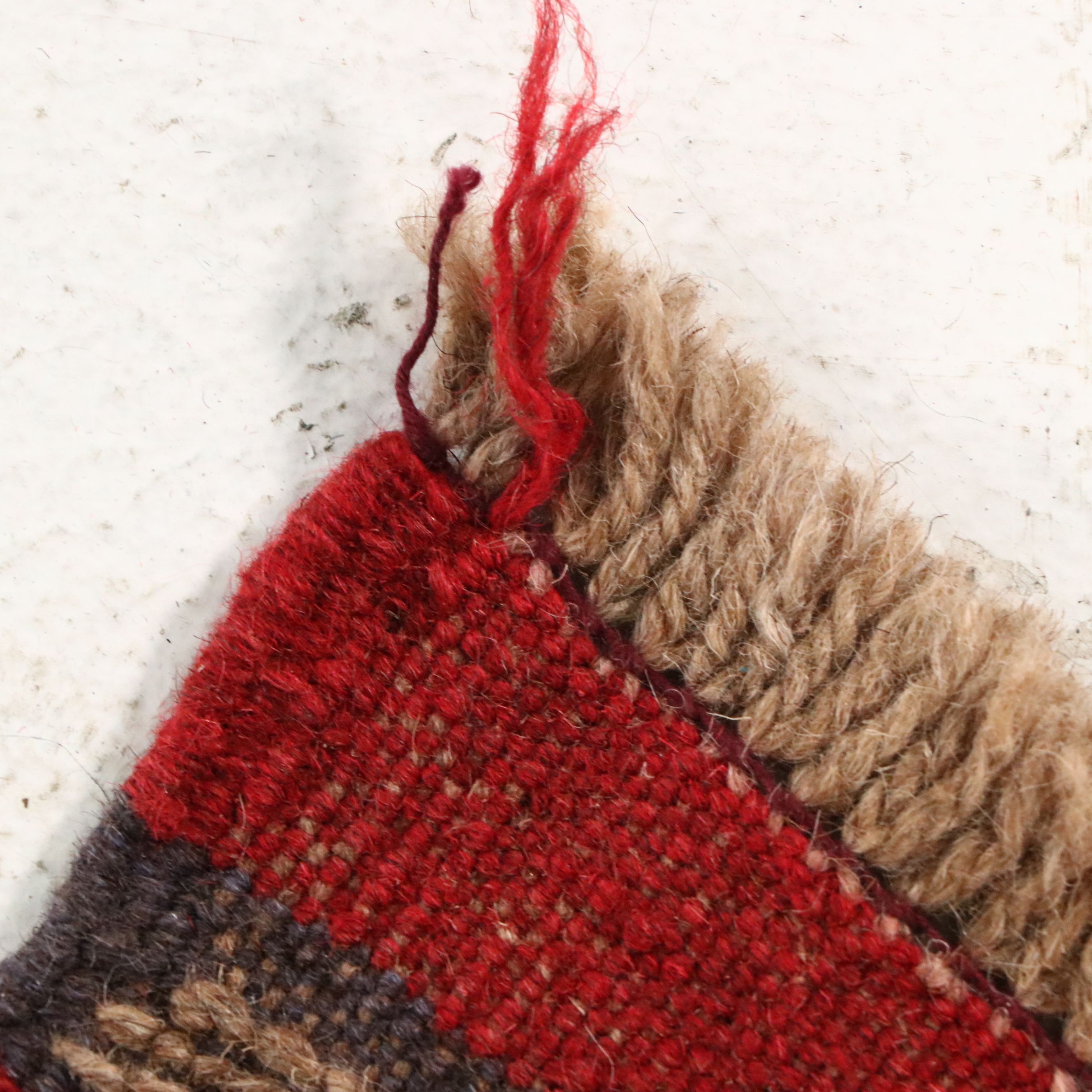 1'11 x 7'10 Handwoven Mixed Technique Afghan Mashwani Carpet Runner