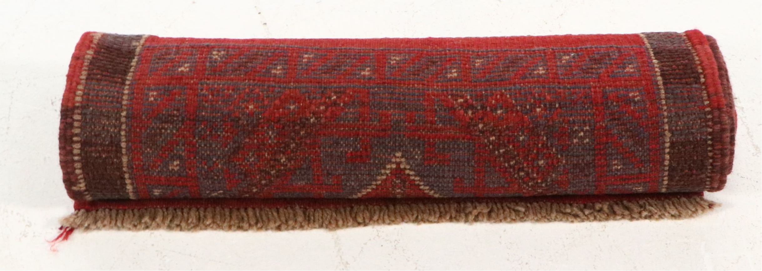 1'11 x 7'10 Handwoven Mixed Technique Afghan Mashwani Carpet Runner