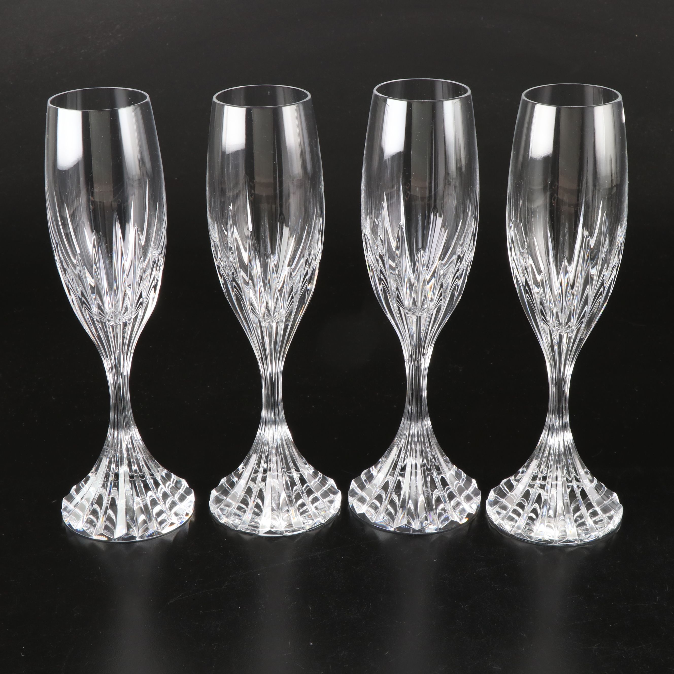 Baccarat "Massena" Crystal Fluted Champagne Glasses