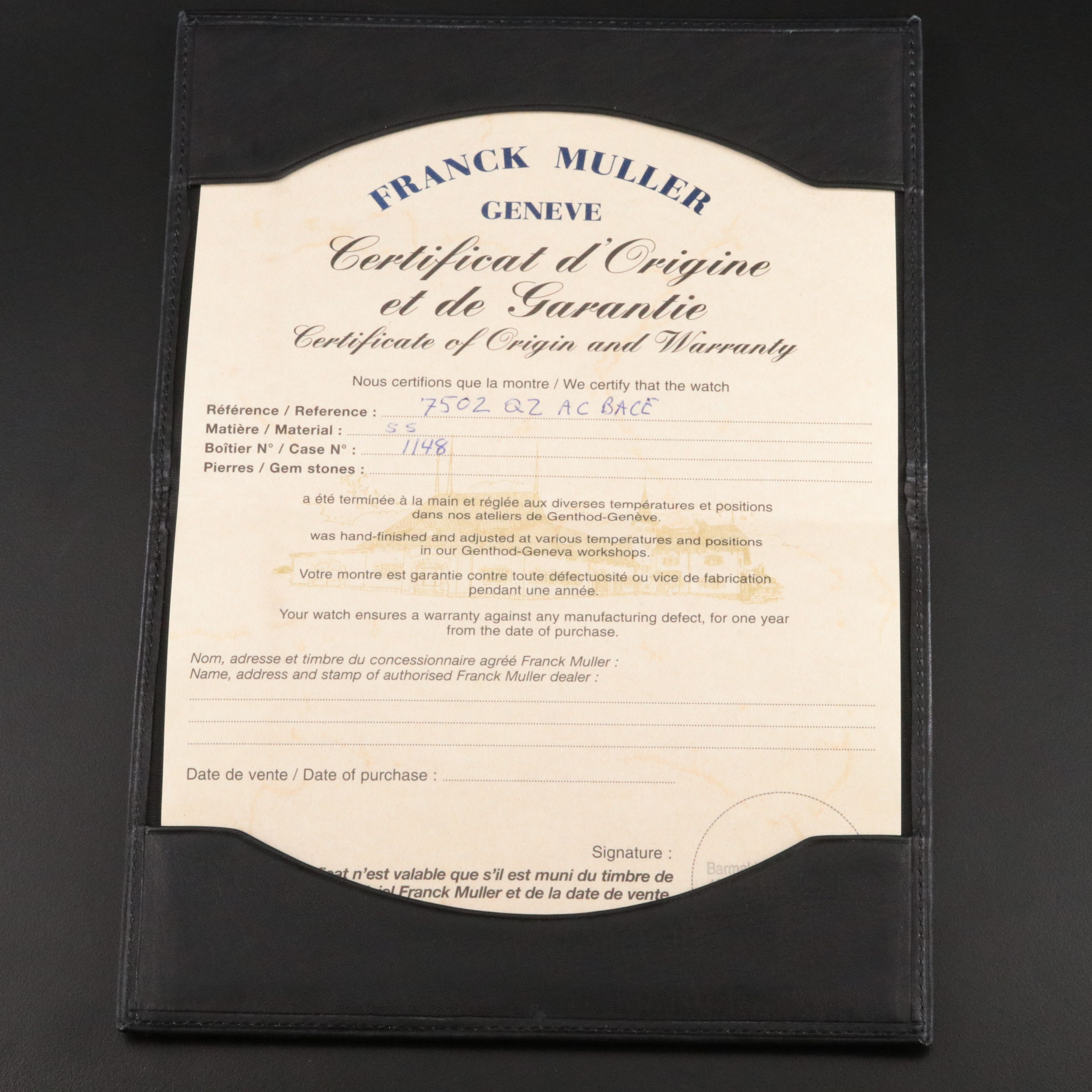 Franck Muller Cintree Curvex Stainless Steel Quartz Watch Ref#7502 QZ