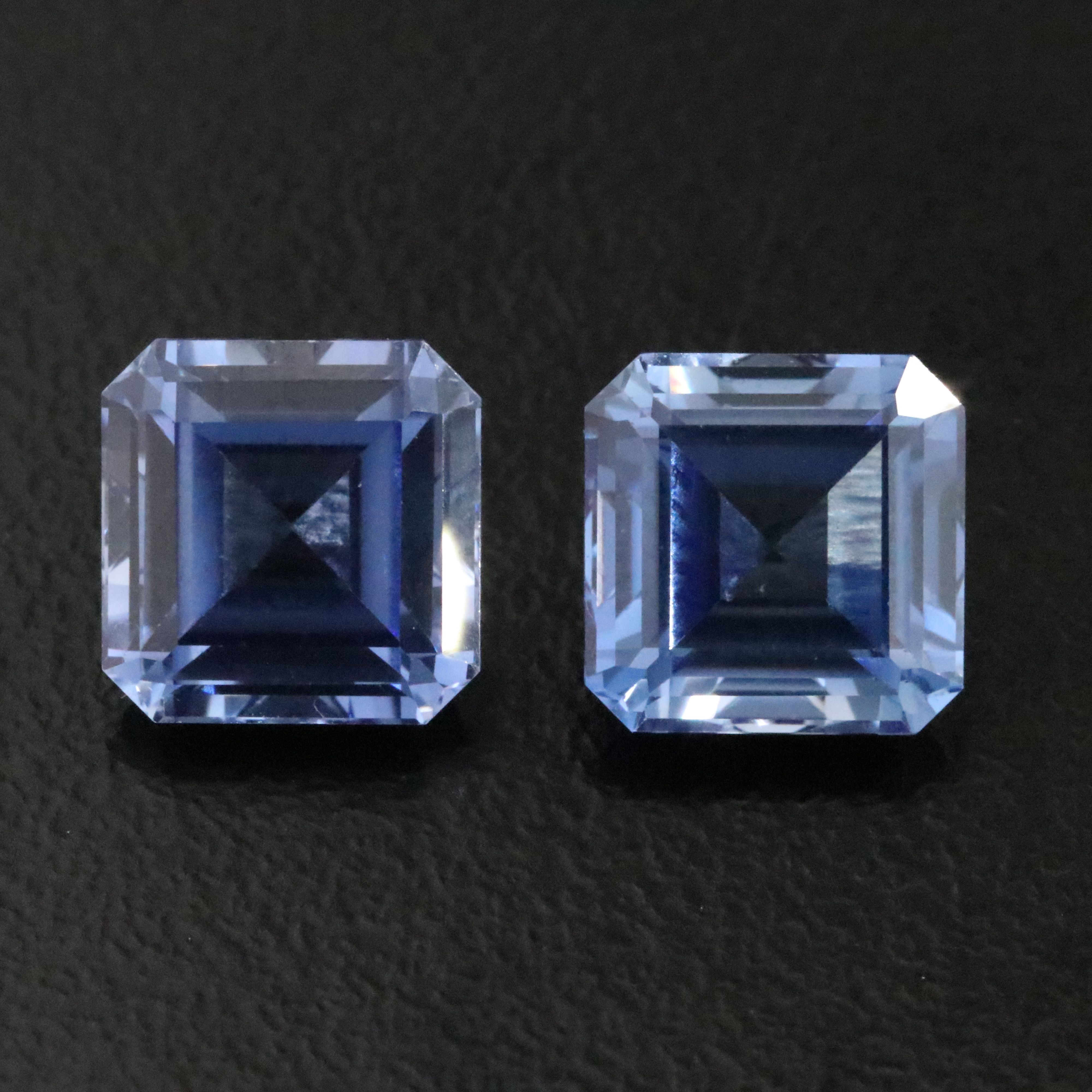 Loose 6.75 CTW Matched Lab Grown Sapphire Pair