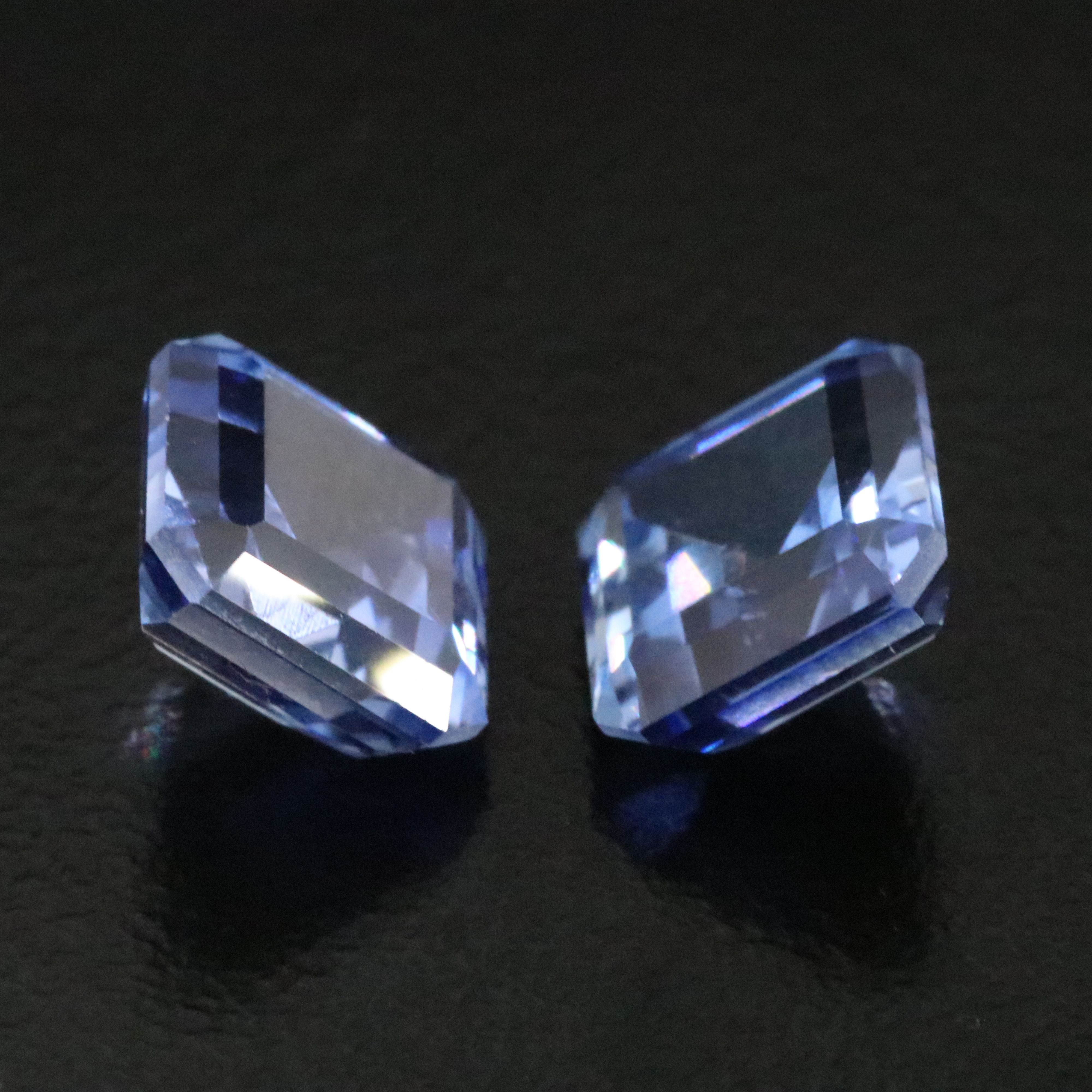 Loose 6.75 CTW Matched Lab Grown Sapphire Pair