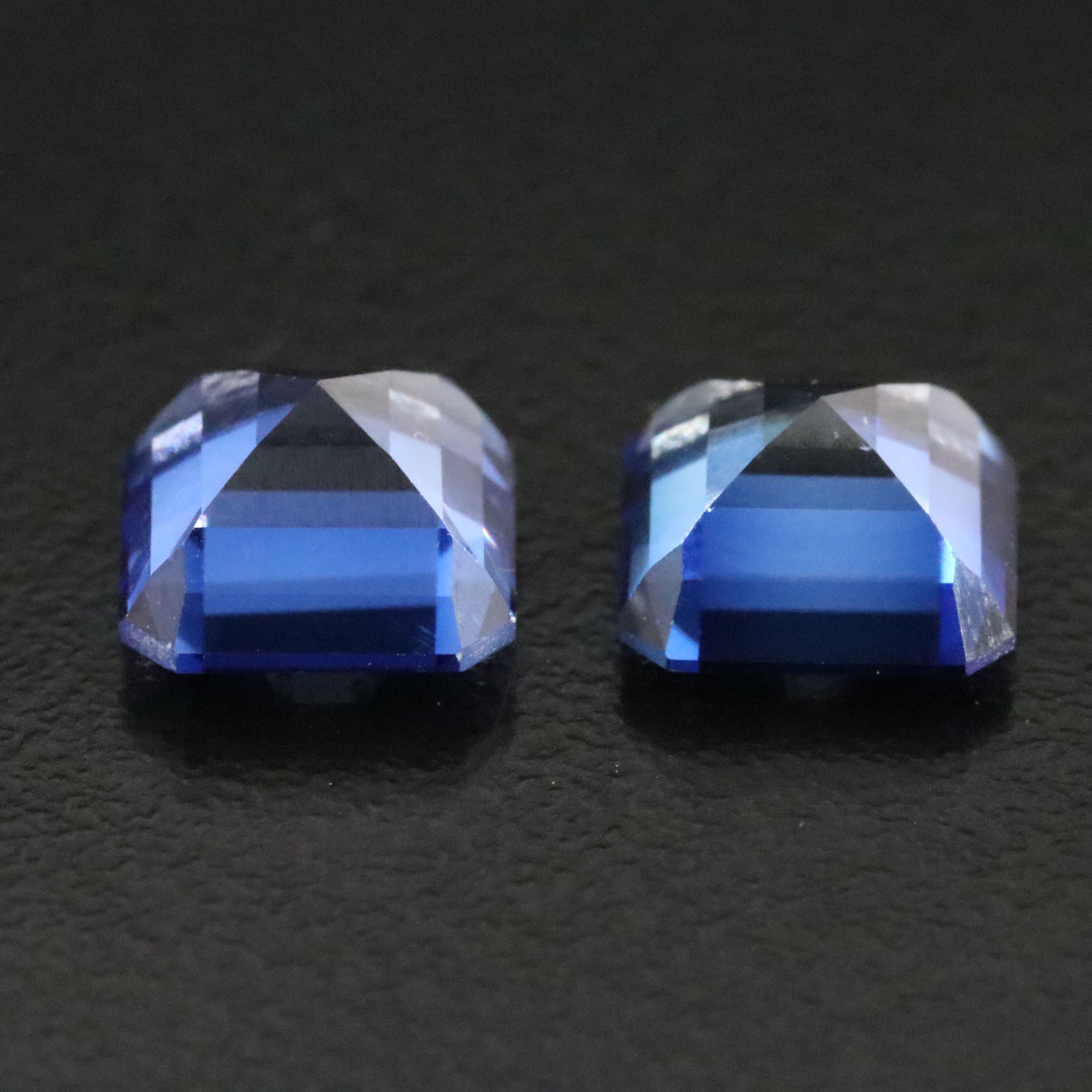 Loose 6.75 CTW Matched Lab Grown Sapphire Pair