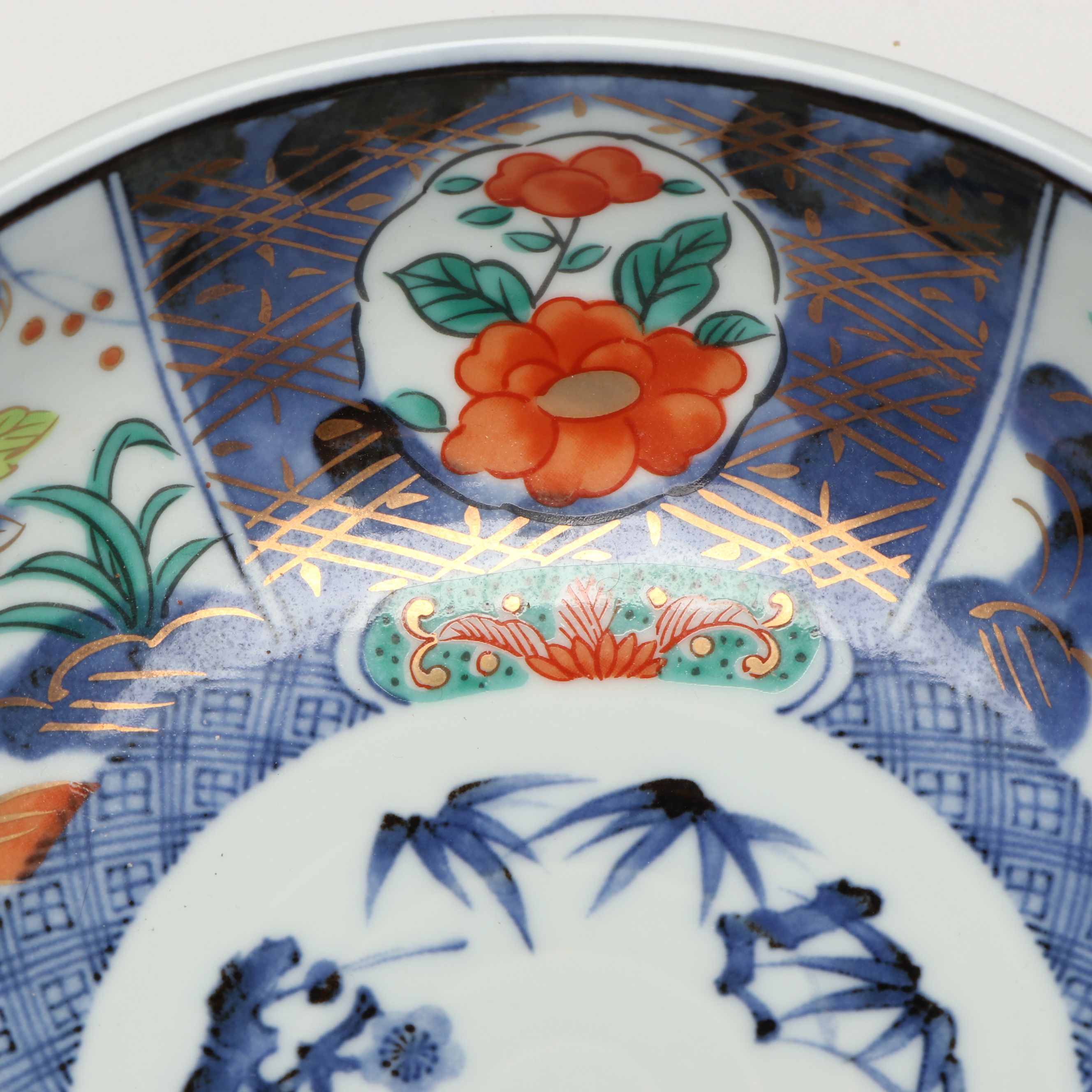 Japanese Satsuma and Imari Style Porcelain Bowls with Other Trays