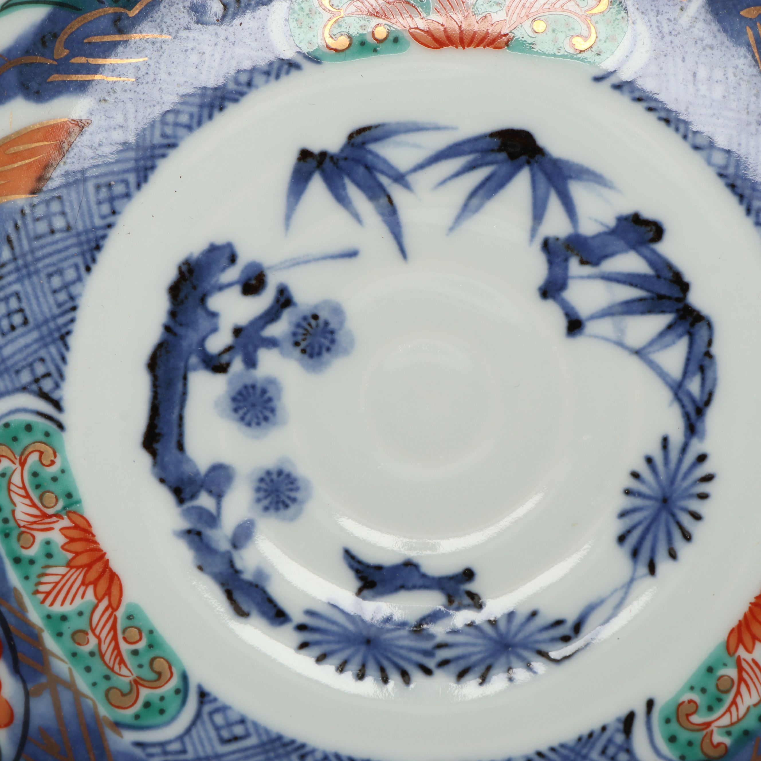 Japanese Satsuma and Imari Style Porcelain Bowls with Other Trays