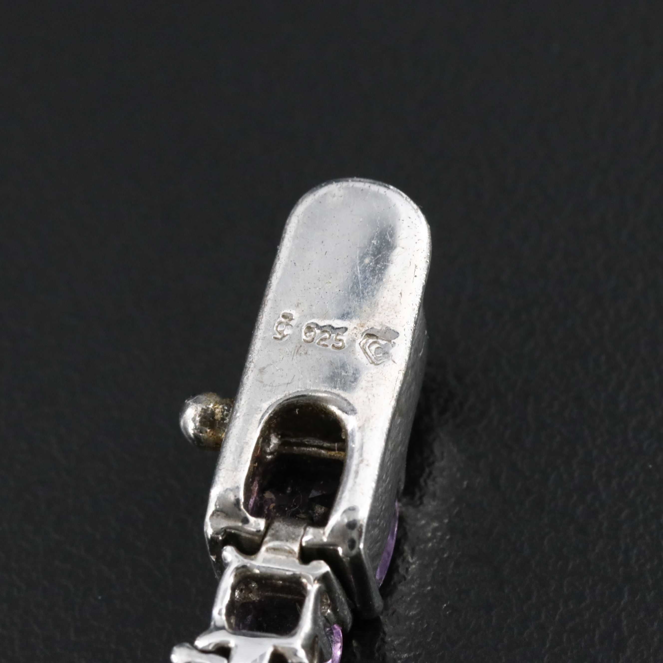 Sterling Amethyst Line Bracelet