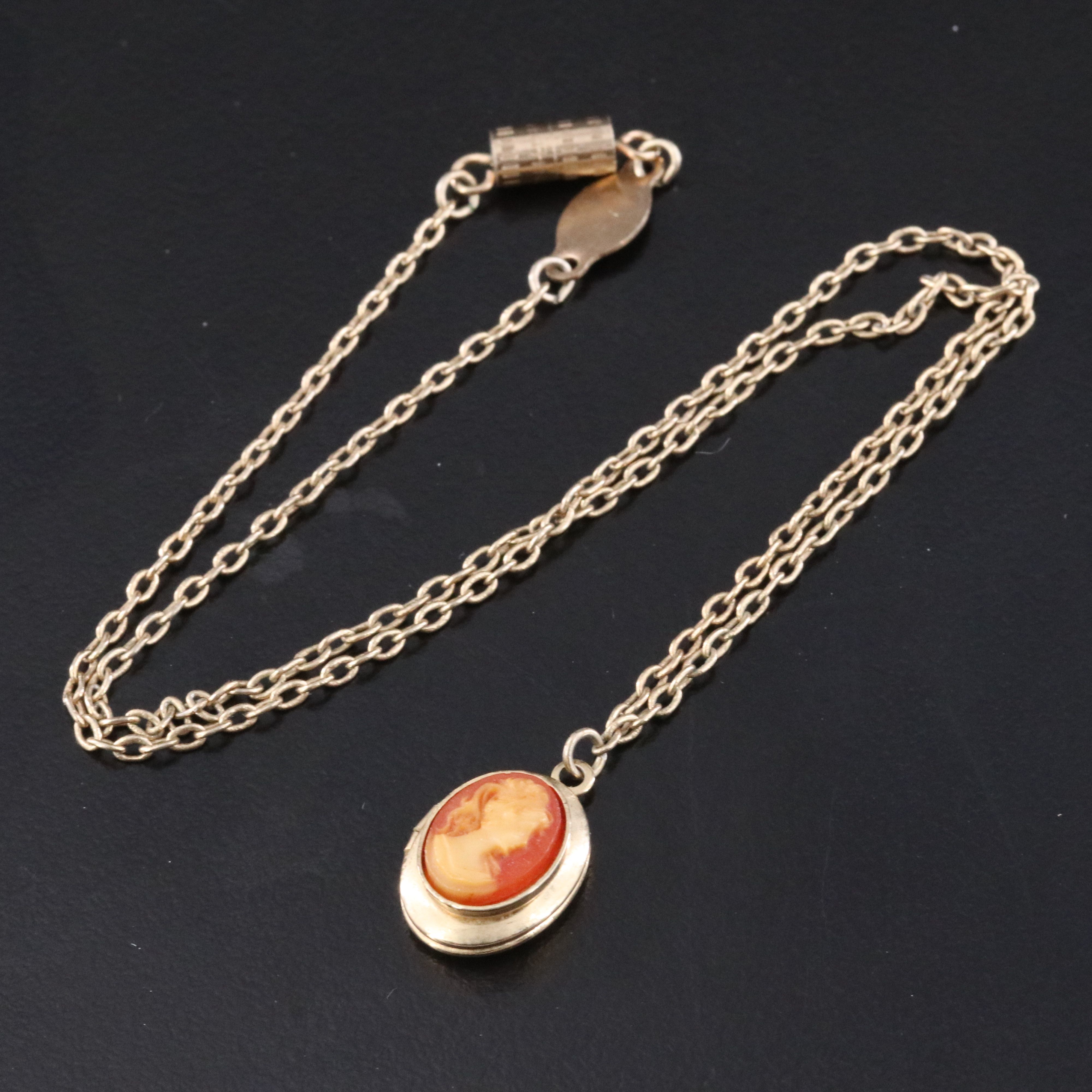 Cameo Locket Necklace