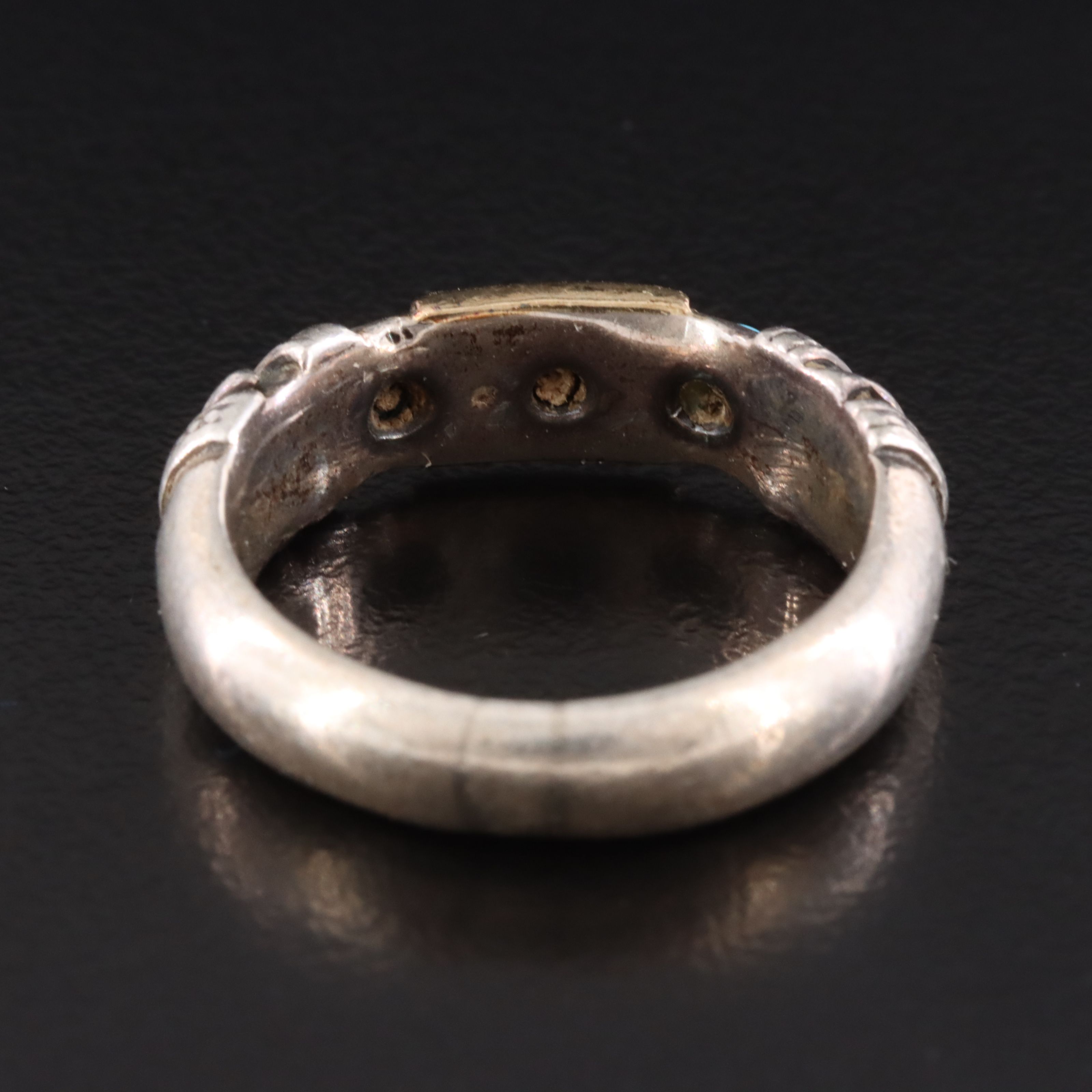 Sterling Turquoise and Black Onyx Ring