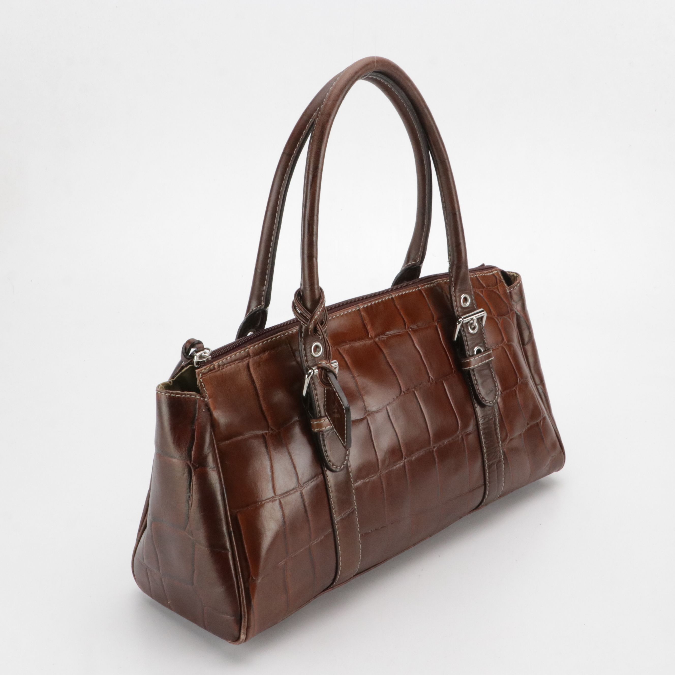 Talbots Baby Blue Leather Handbag, Anne Klein Embossed Shoulder Bag, Other Tote