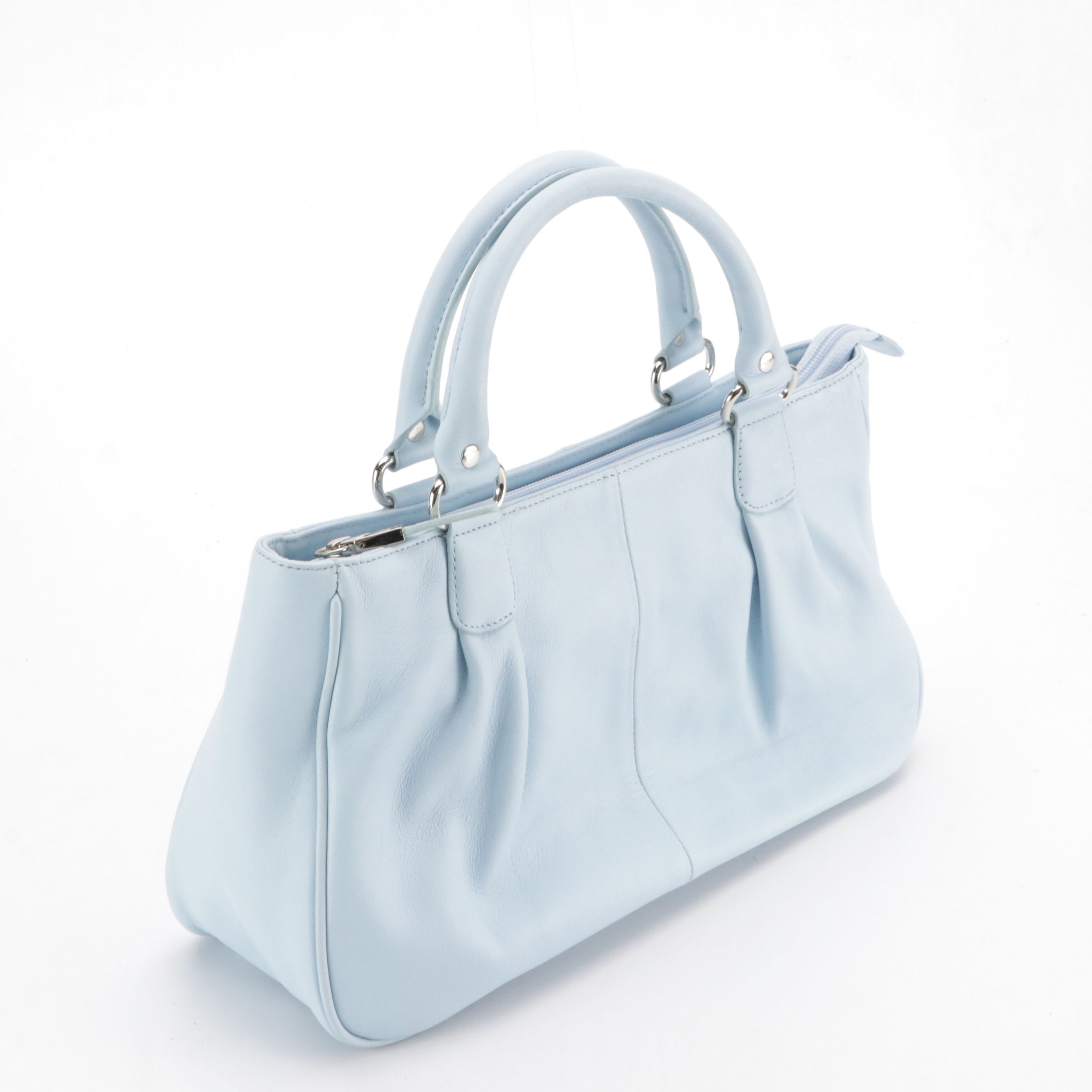Talbots Baby Blue Leather Handbag, Anne Klein Embossed Shoulder Bag, Other Tote
