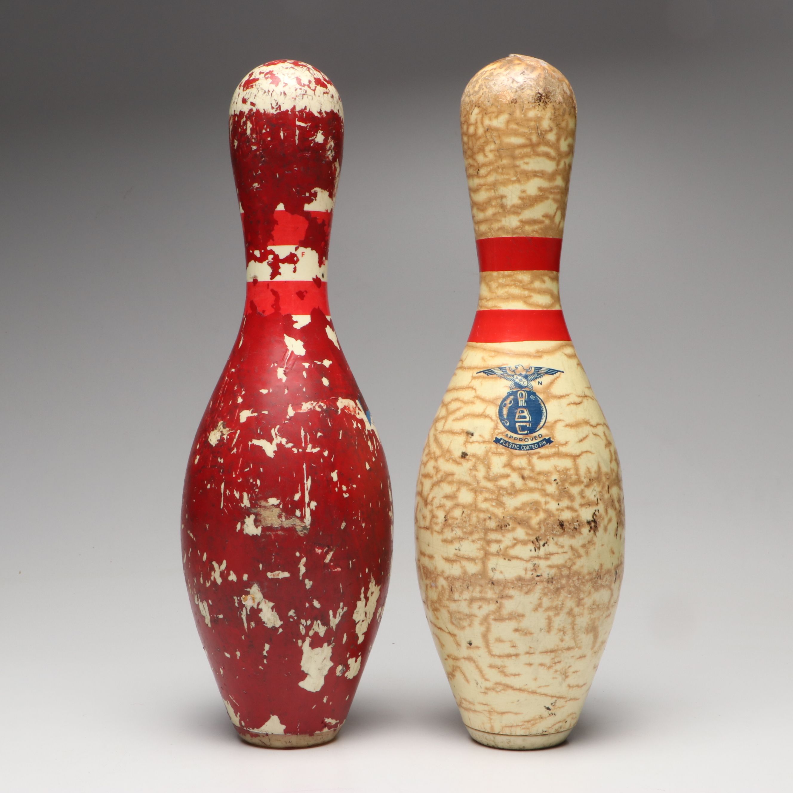 AMF Plastic Coated Bowling Pins, Mid-20th C.
