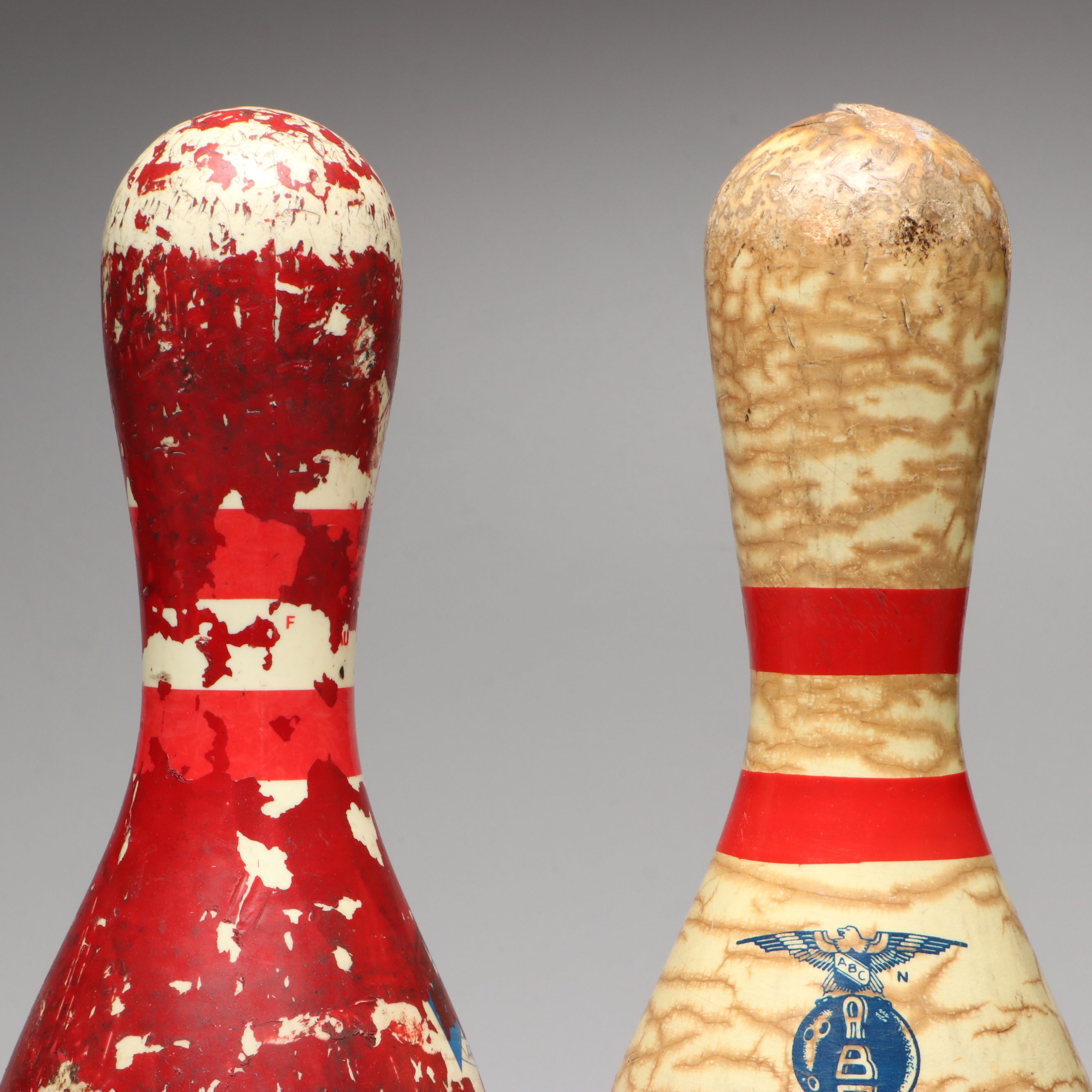 AMF Plastic Coated Bowling Pins, Mid-20th C.