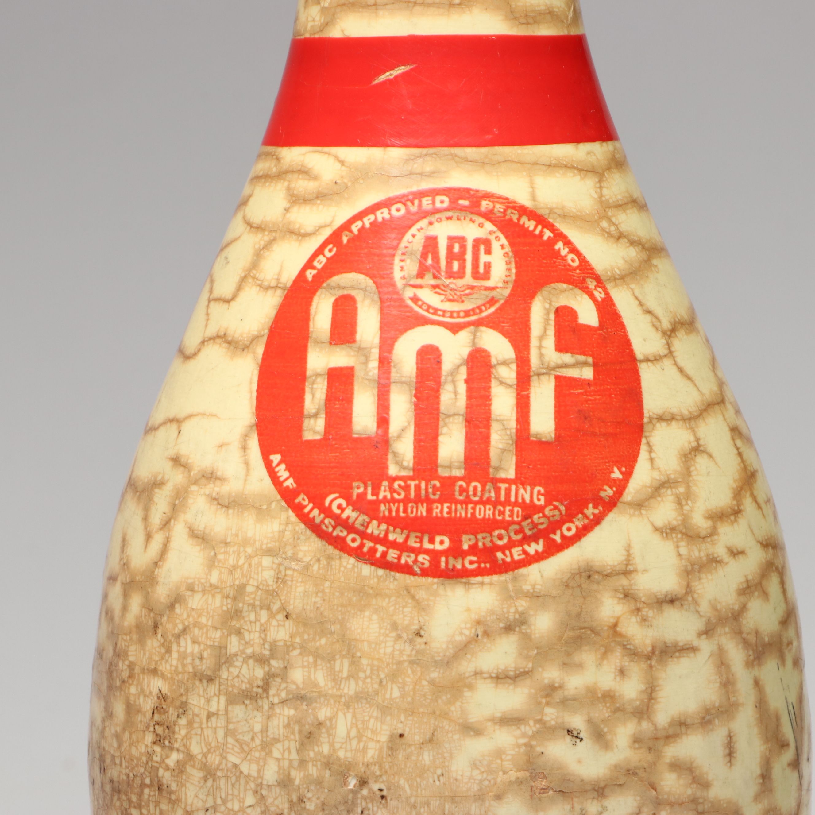 AMF Plastic Coated Bowling Pins, Mid-20th C.