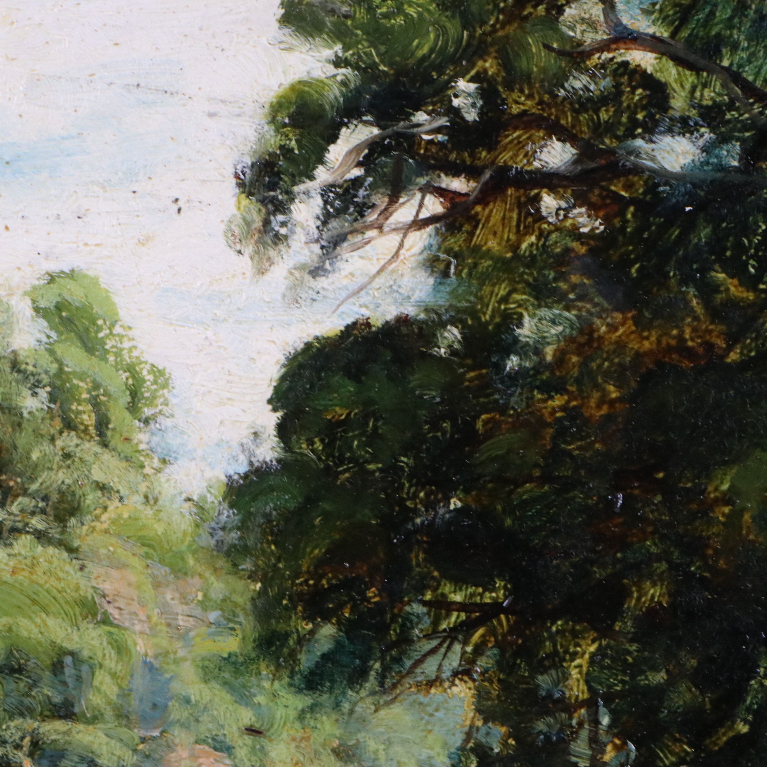 H. Phelan Gibb Oil Painting "Evening in the Esk near Gilnockie," 1904
